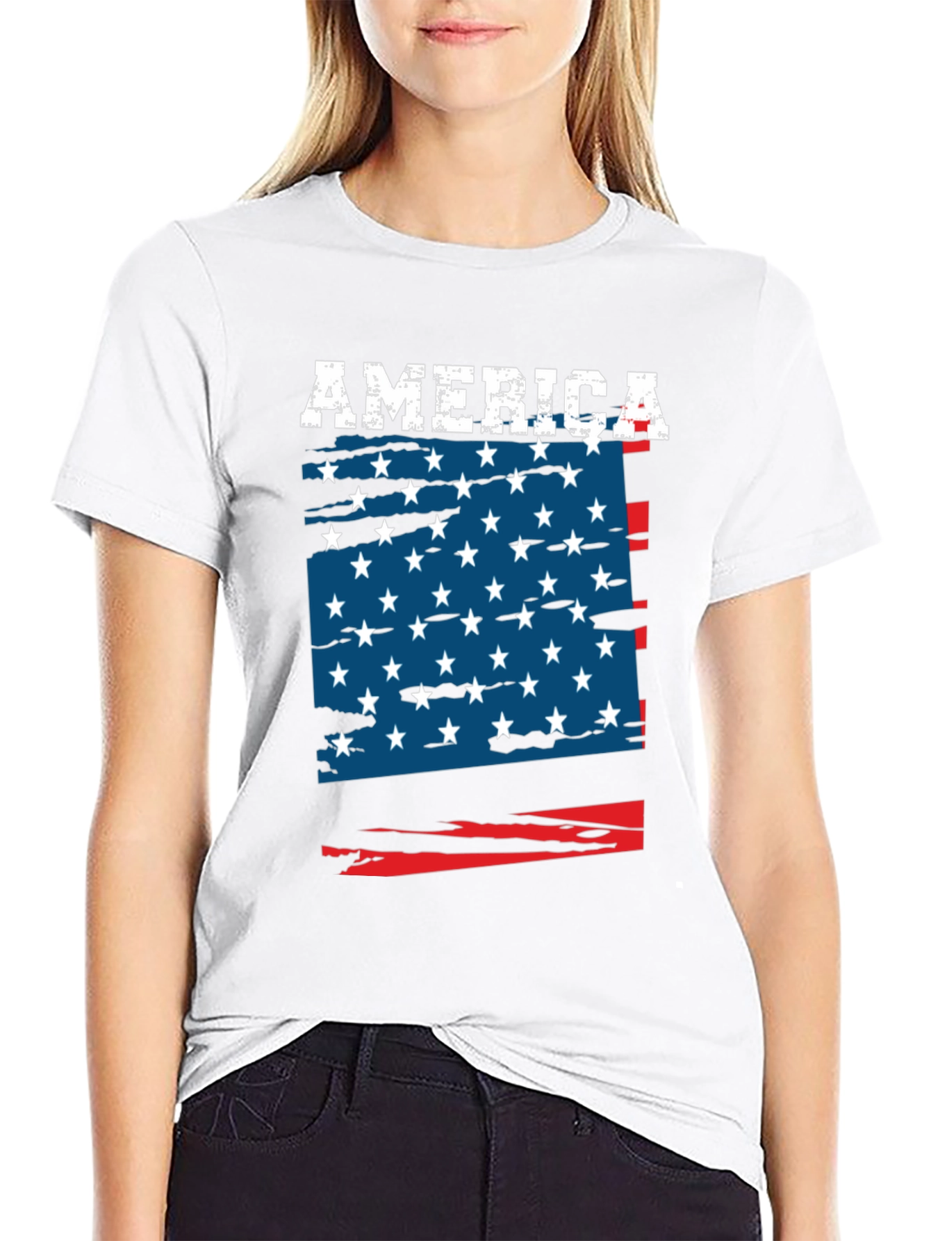 USA Flag Patriotic Graphic T-Shirt
