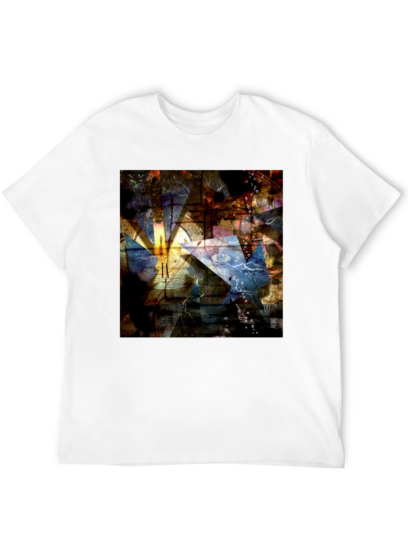 Abstract Art Graphic Print Black T-Shirt