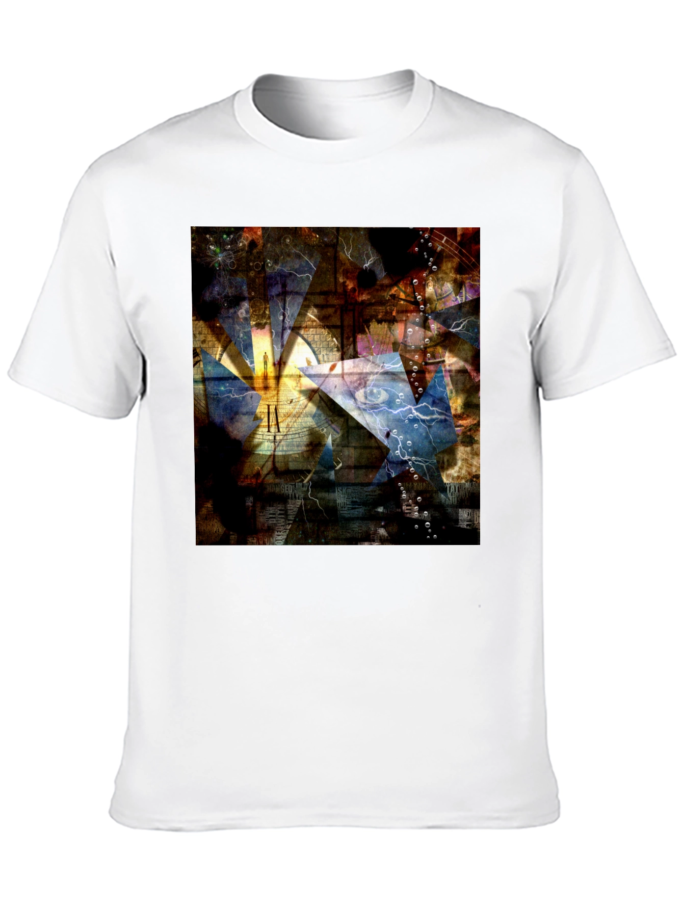 Abstract Art Graphic Print Black T-Shirt