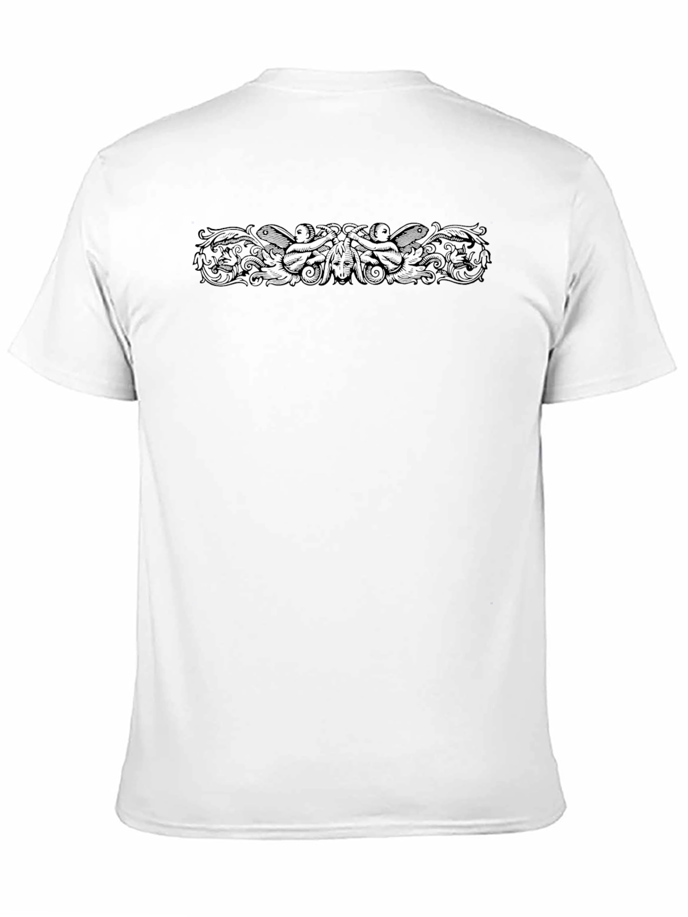 Ornate Graphic Print Black T-Shirt