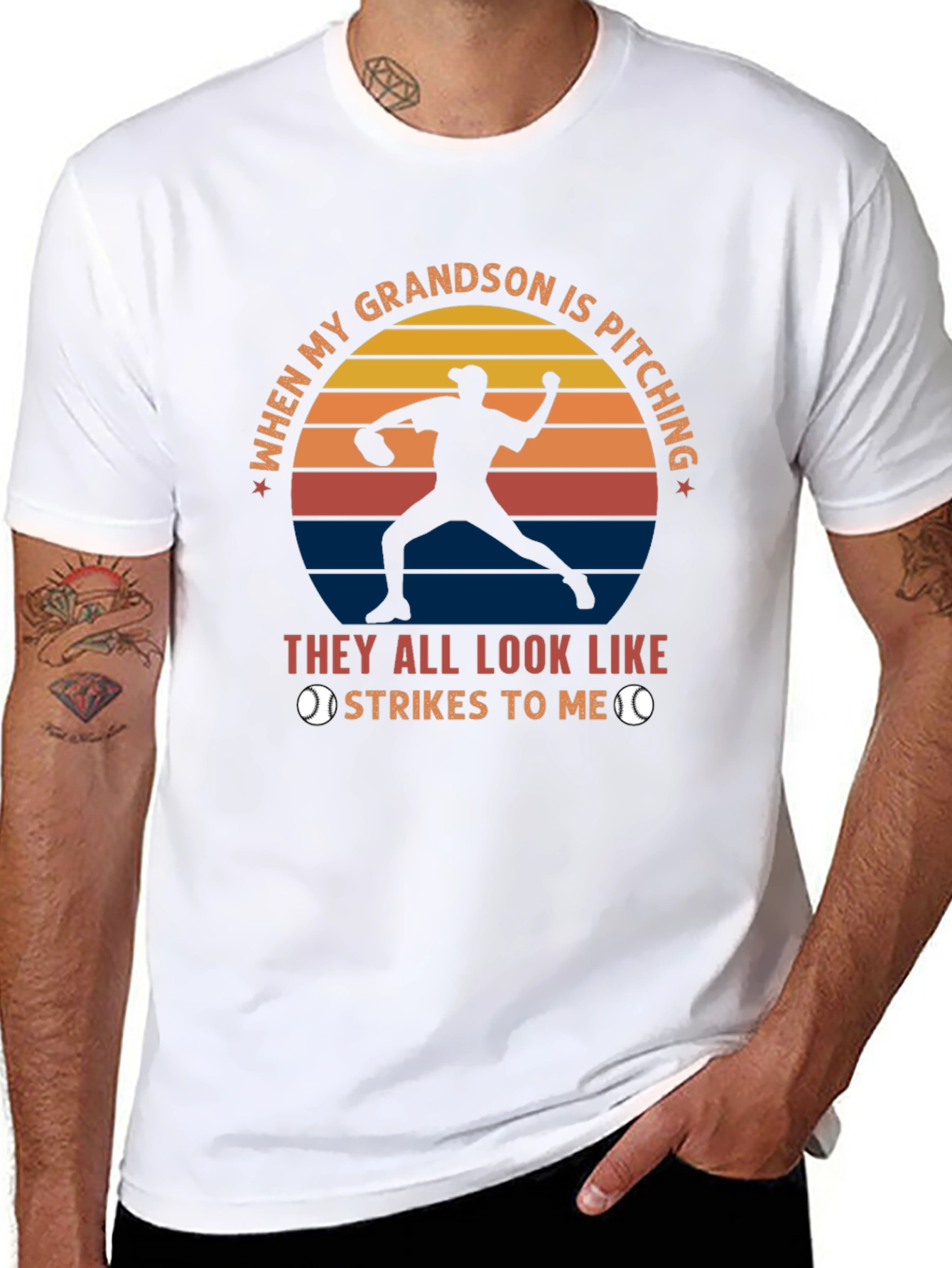 Grandson Pitching Baseball T-Shirt