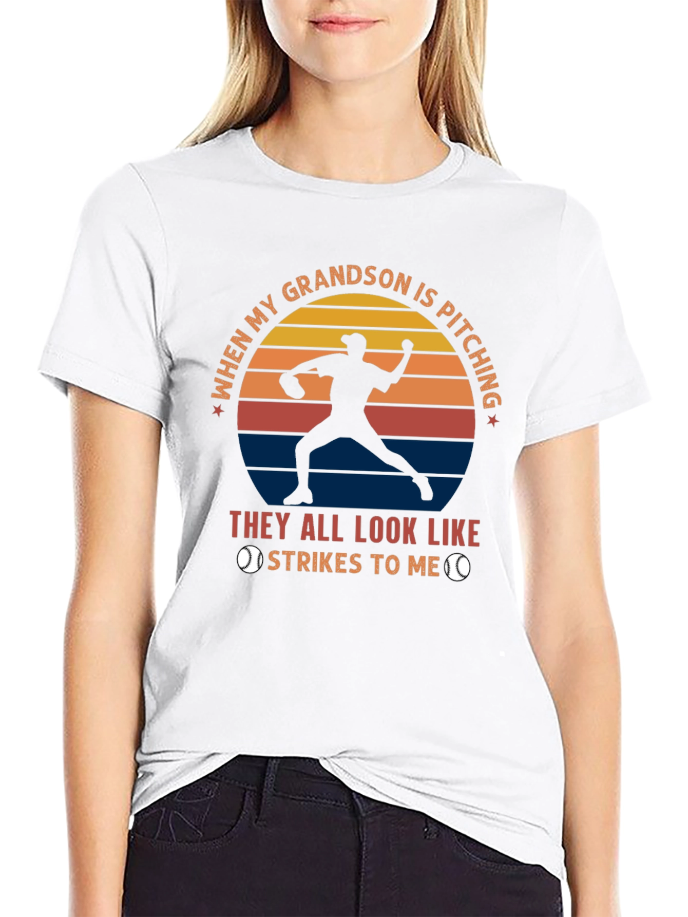 Grandson Pitching Baseball T-Shirt