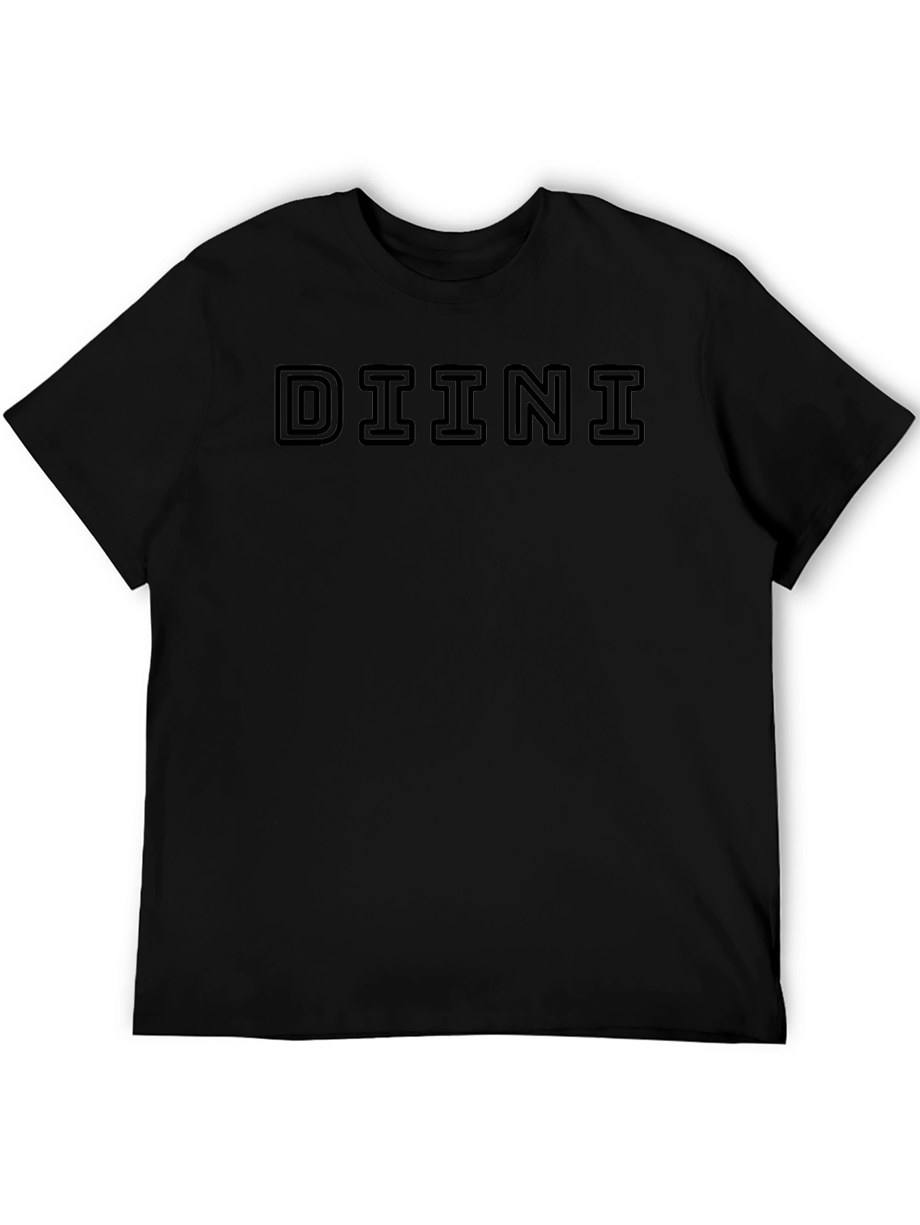 DIINI Graphic Tee - Stylish Black Cotton T-Shirt