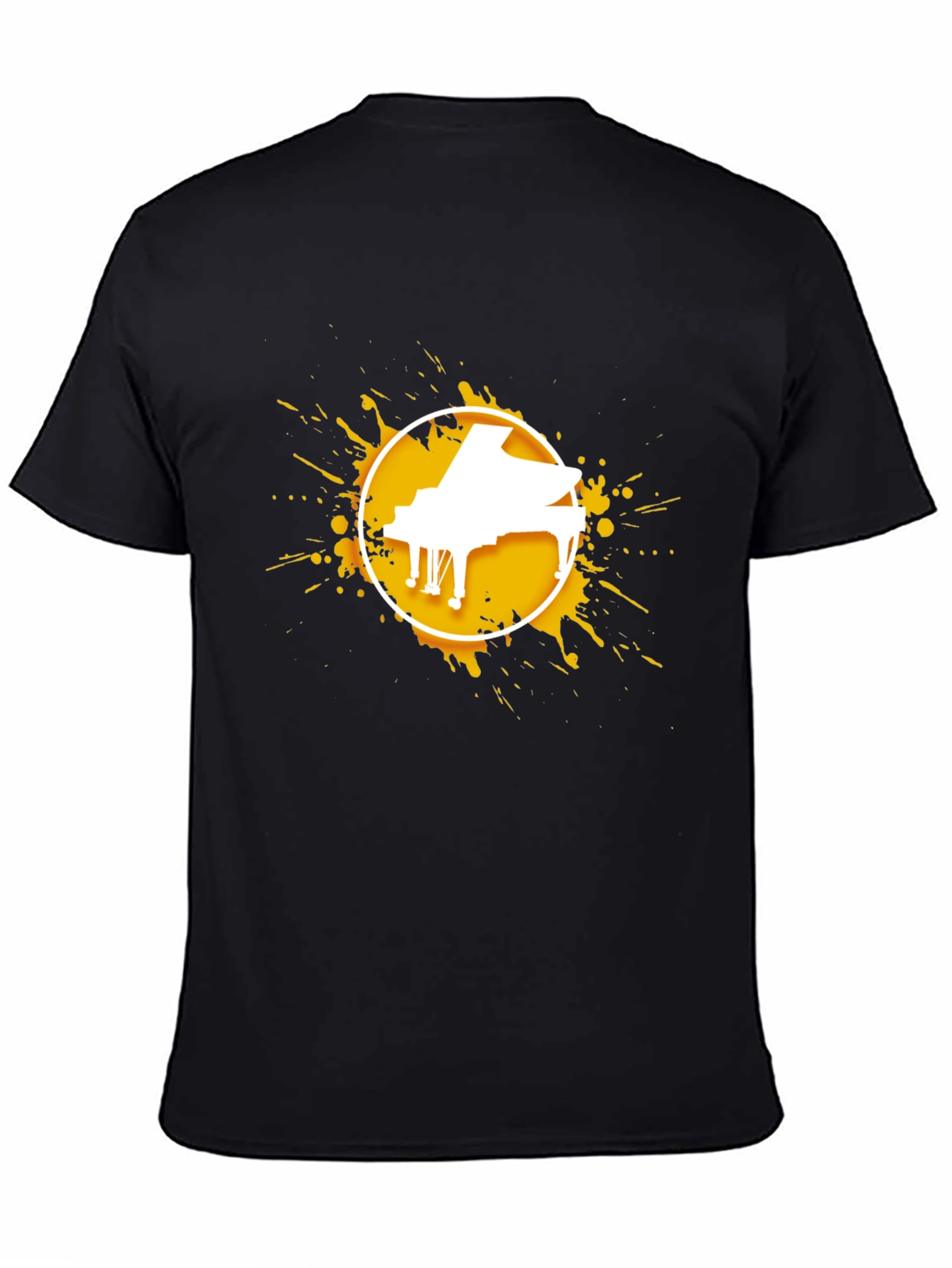Piano Splash Graphic Tee - Music Lovers Shirt