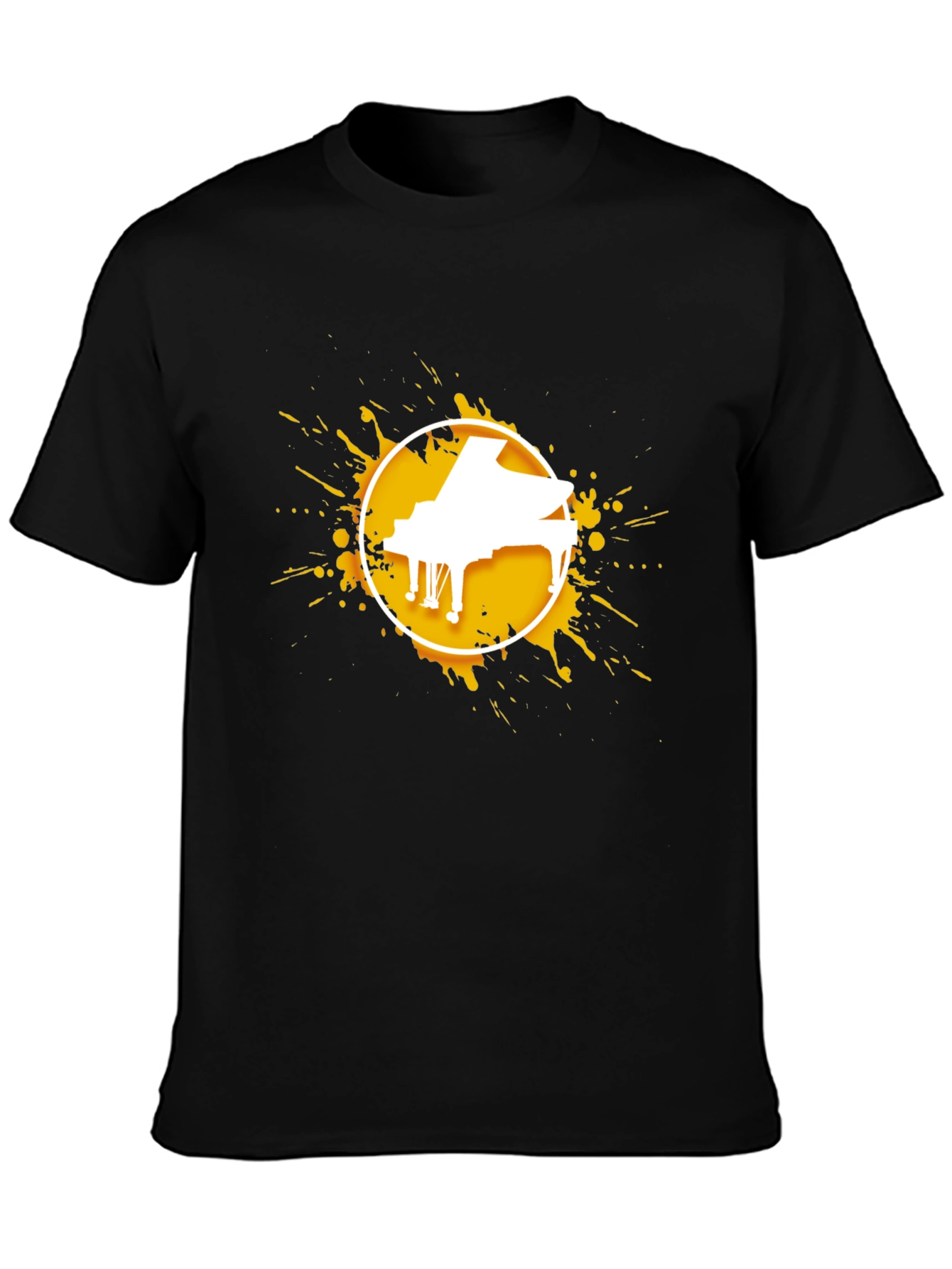 Piano Splash Graphic Tee - Music Lovers Shirt
