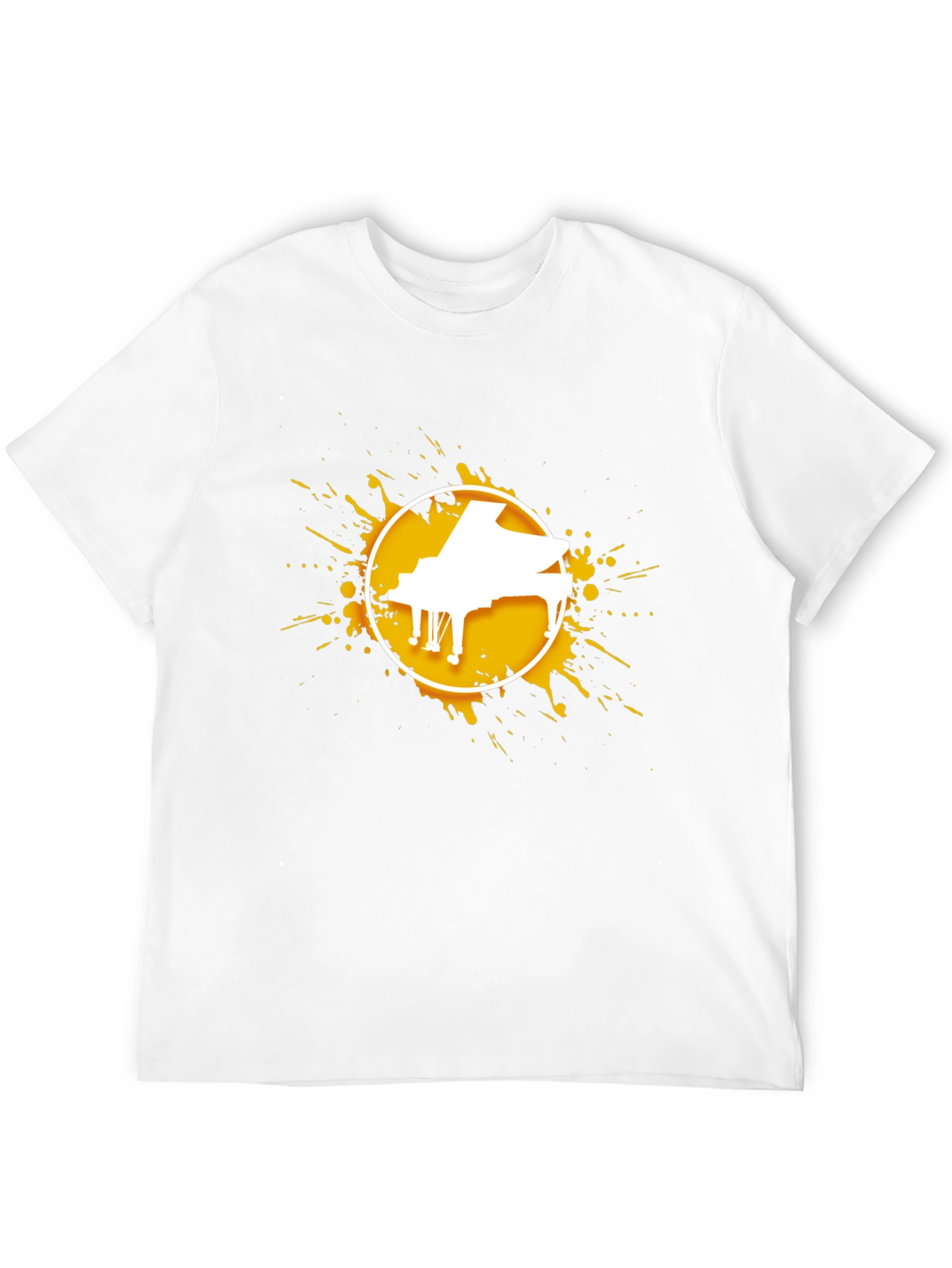 Piano Splash Graphic Tee - Music Lovers Shirt