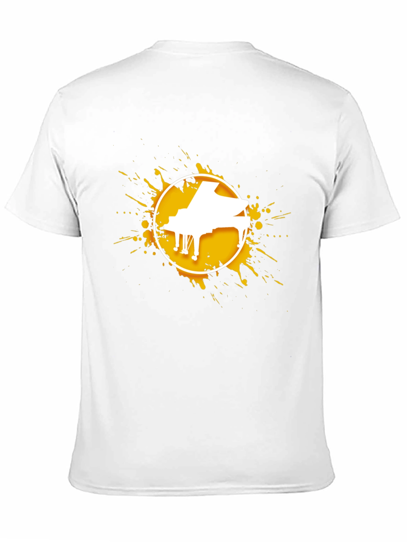 Piano Splash Graphic Tee - Music Lovers Shirt