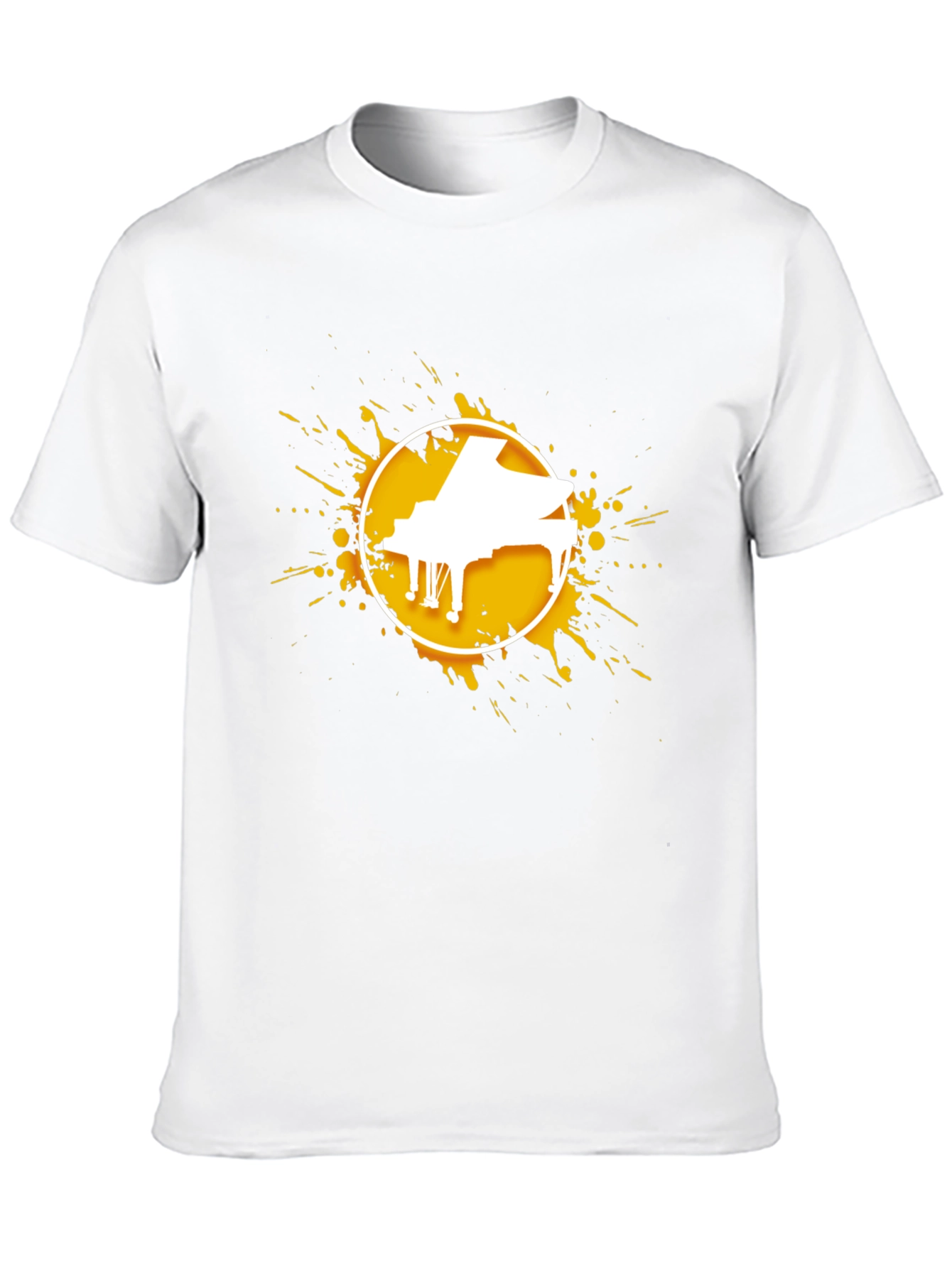 Piano Splash Graphic Tee - Music Lovers Shirt