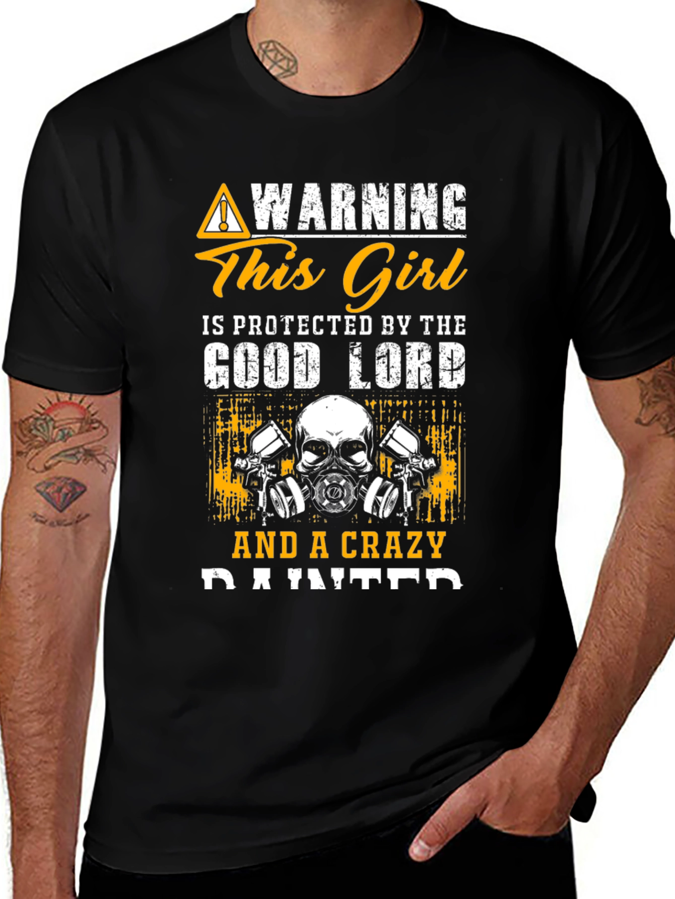Warning Crazy Painter Graphic T-Shirt