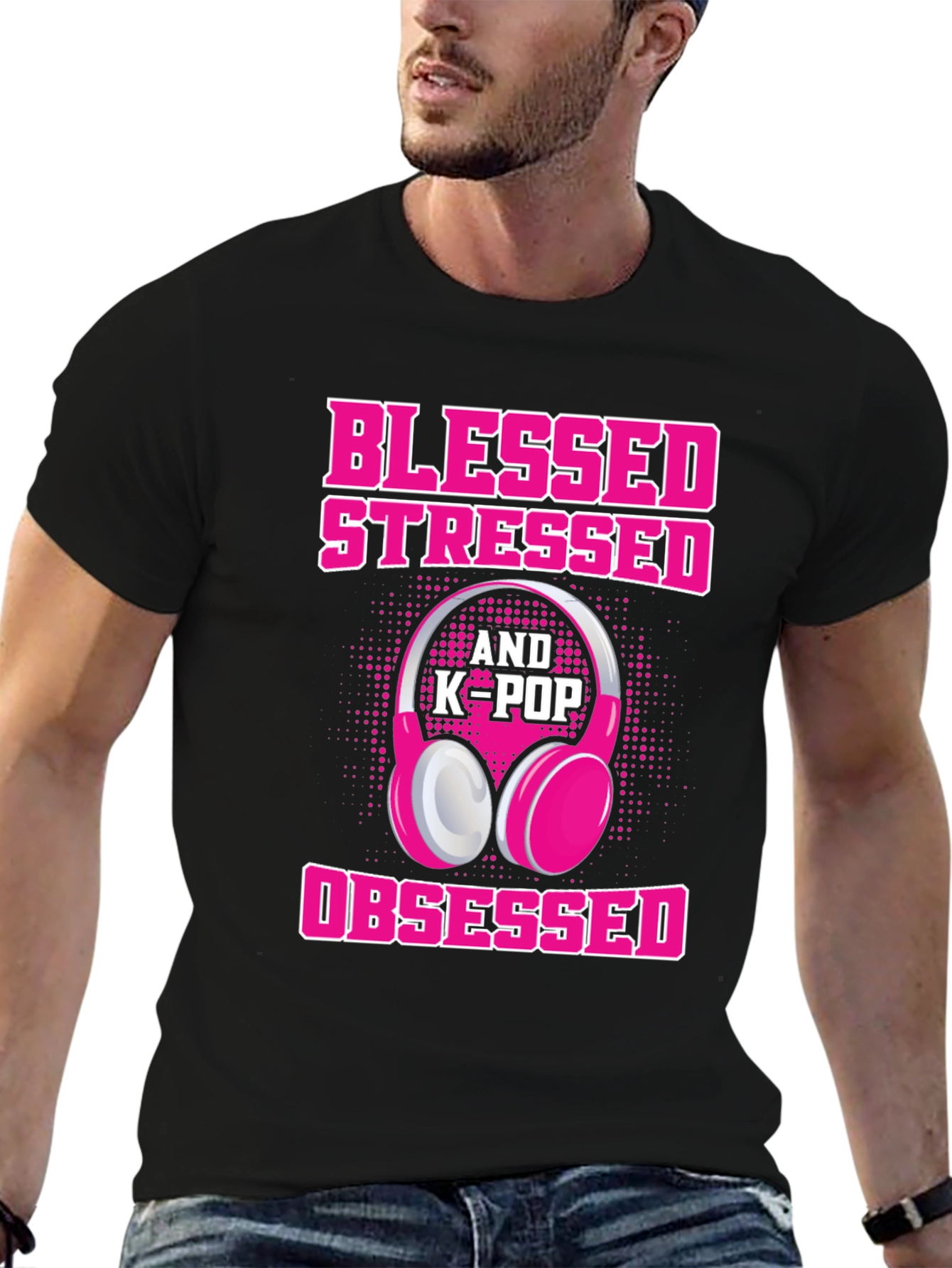 Blessed Stressed & K-Pop Obsessed T-Shirt