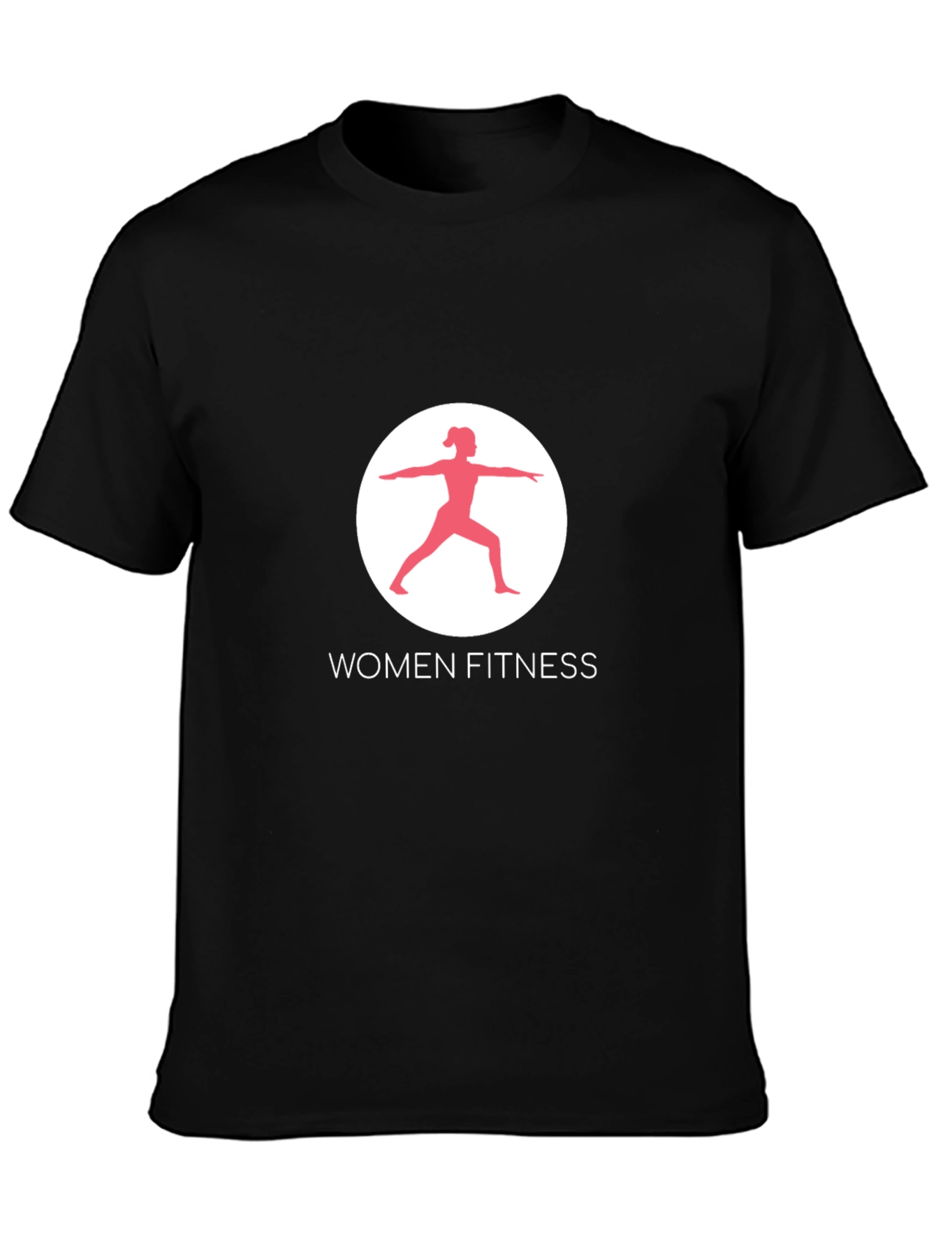 Women Fitness Black T-Shirt