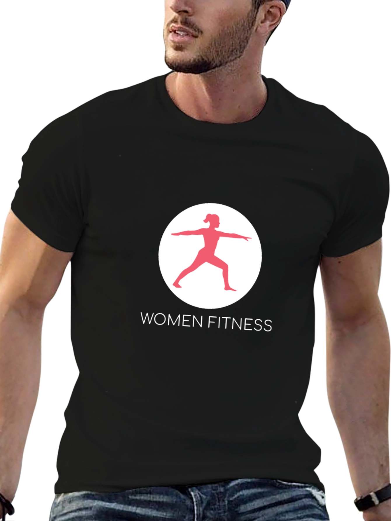 Women Fitness Black T-Shirt