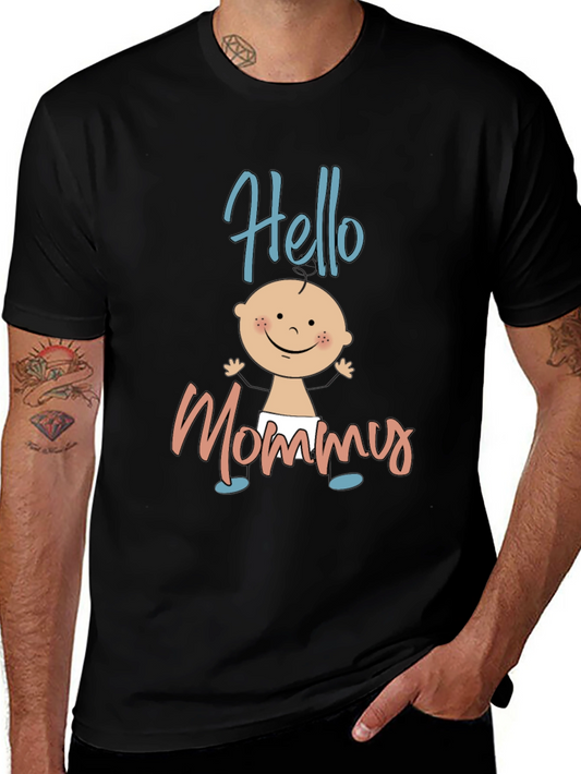 Hello Mommy Black T-Shirt