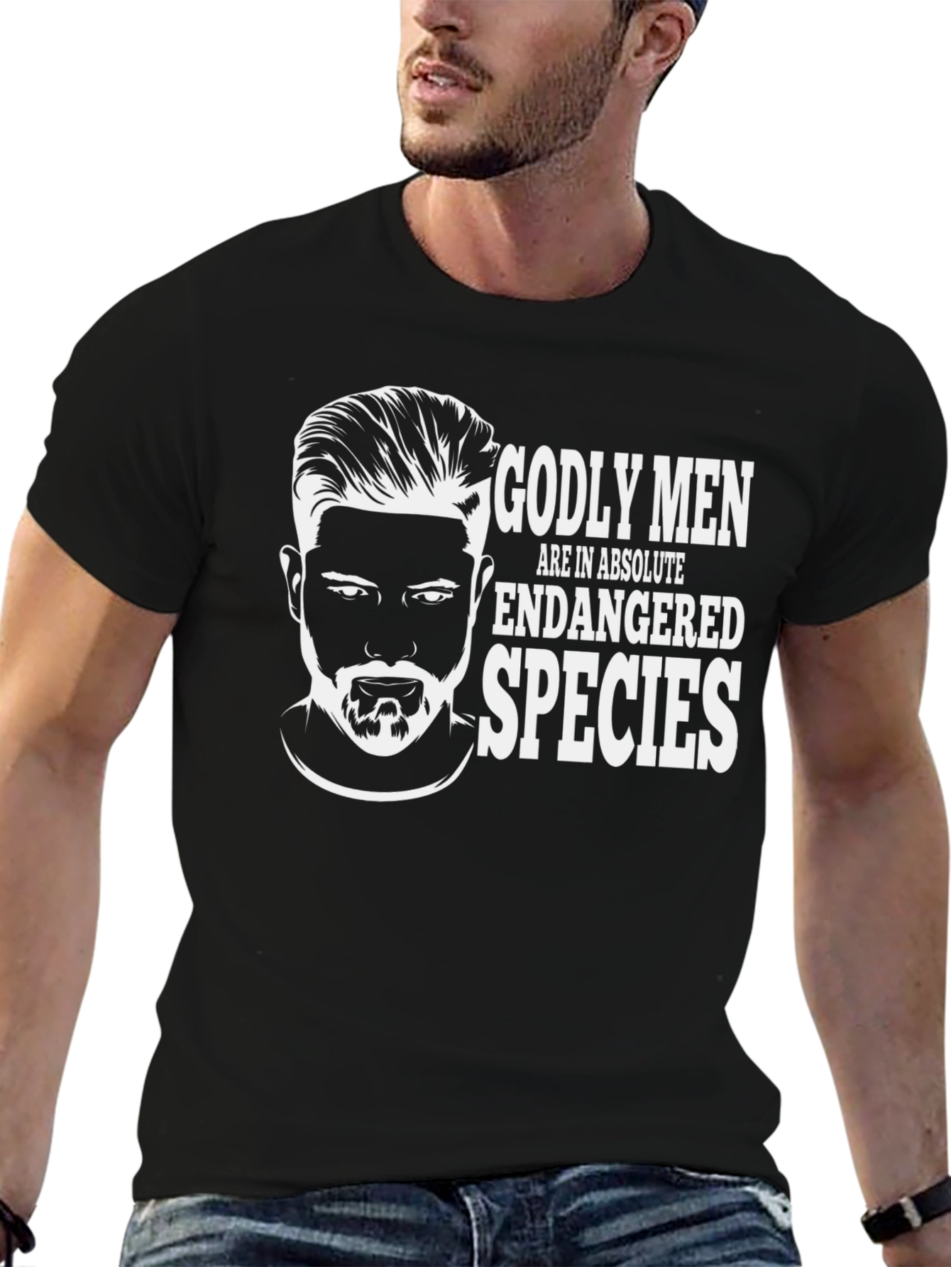 Godly Men Endangered Species Graphic T-Shirt