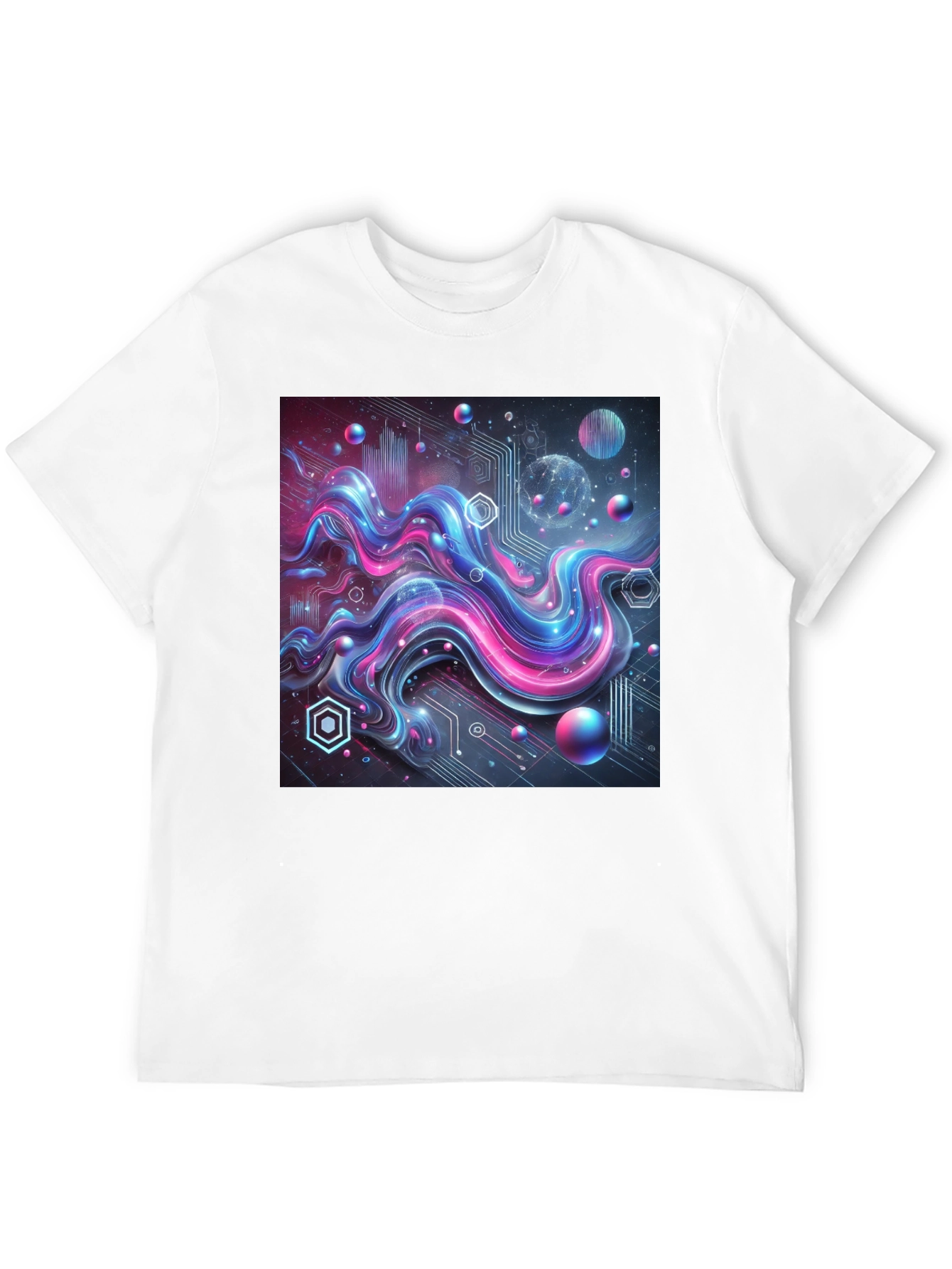 Tech Wave Graphic Tee - Mens Black T-Shirt