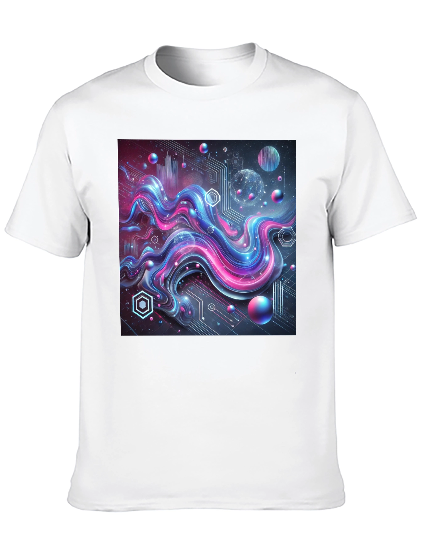 Tech Wave Graphic Tee - Mens Black T-Shirt