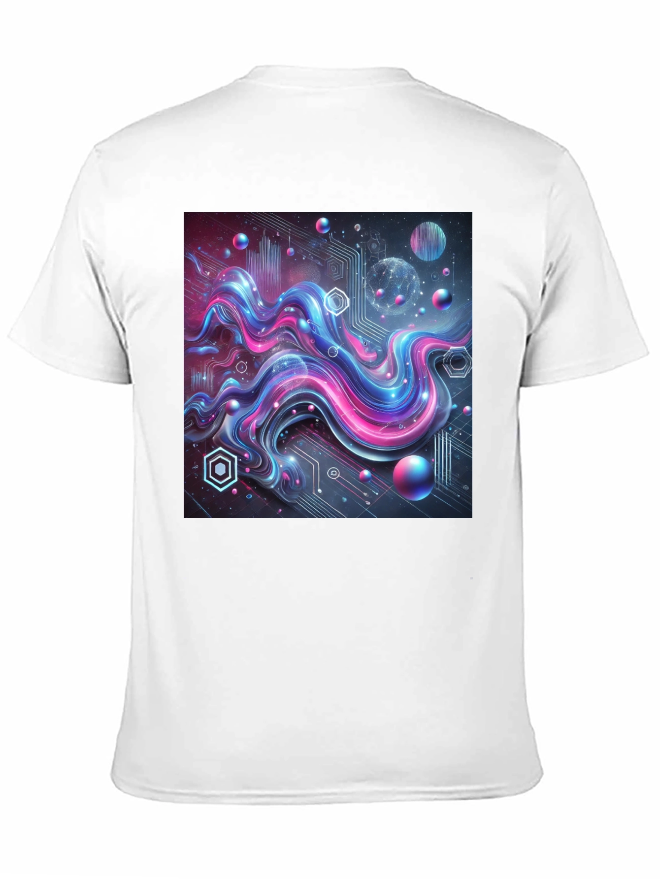 Tech Wave Graphic Tee - Mens Black T-Shirt