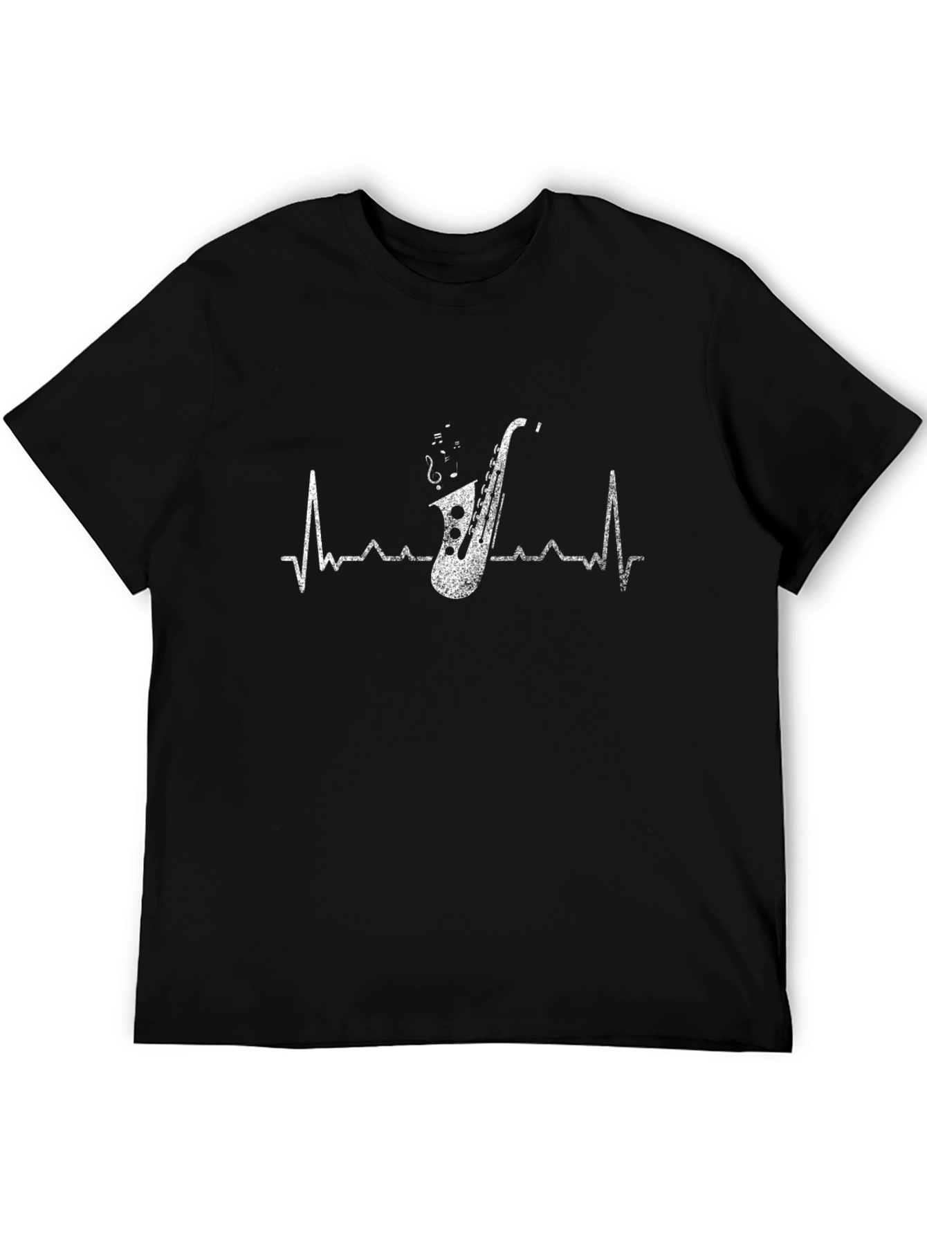 Saxophone Heartbeat Graphic Tee - Musicians Gift