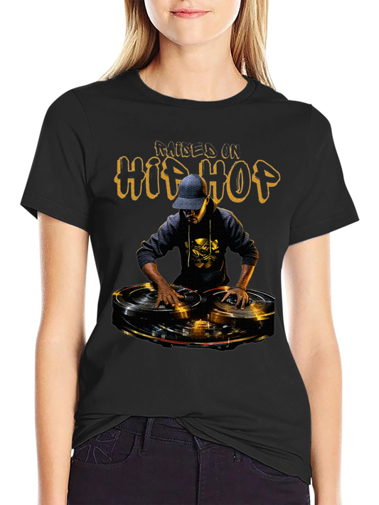 Raised In Hip Hop DJ Graphic Tee