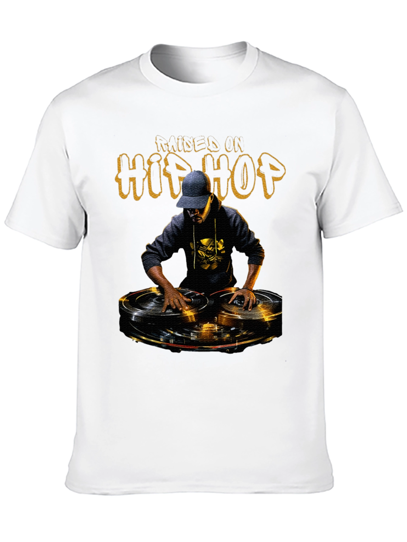 Raised In Hip Hop DJ Graphic Tee