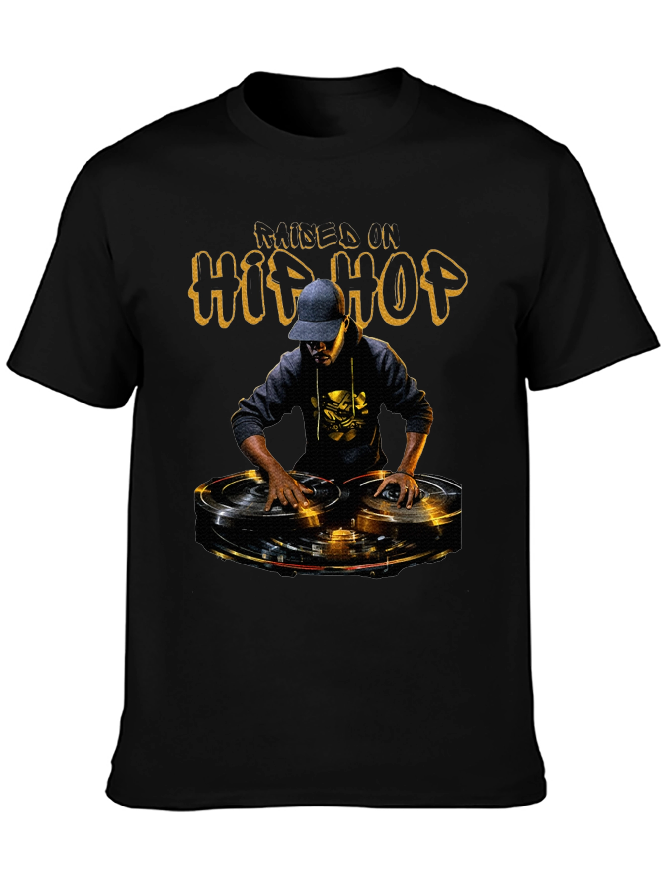 Raised In Hip Hop DJ Graphic Tee