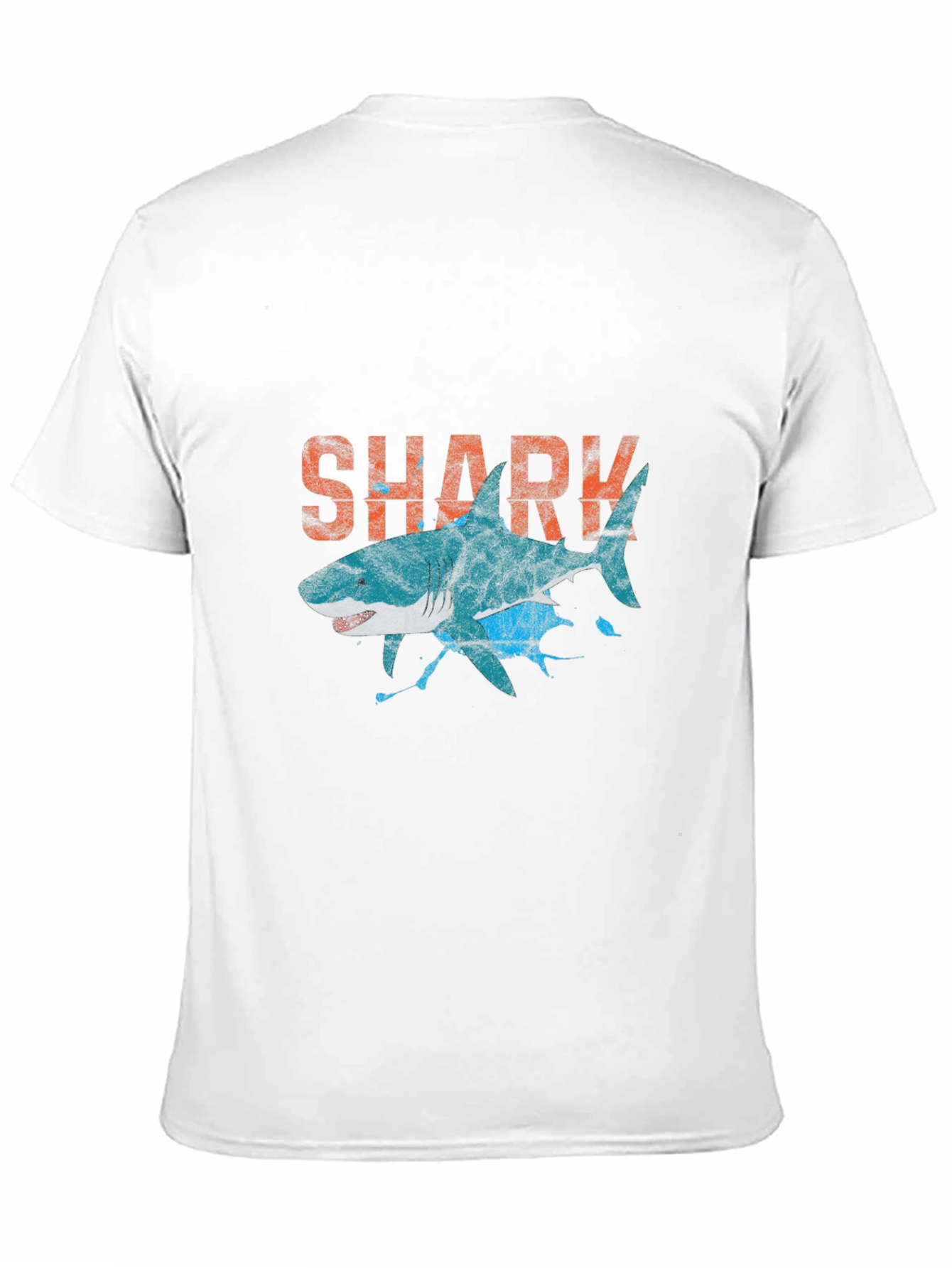 Shark Graphic Print Crew Neck T-Shirt
