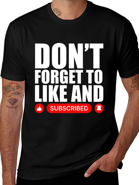 Like and Subscribe Graphic Tee