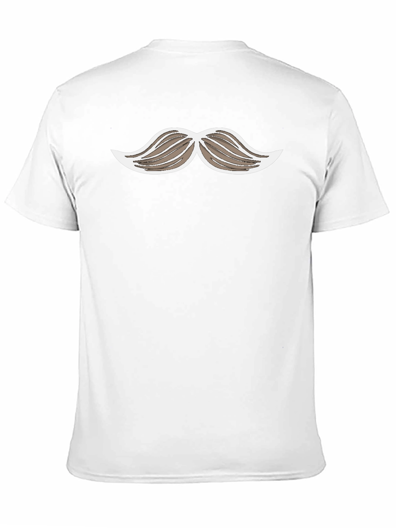 Funny Mustache Graphic Print Black T-Shirt