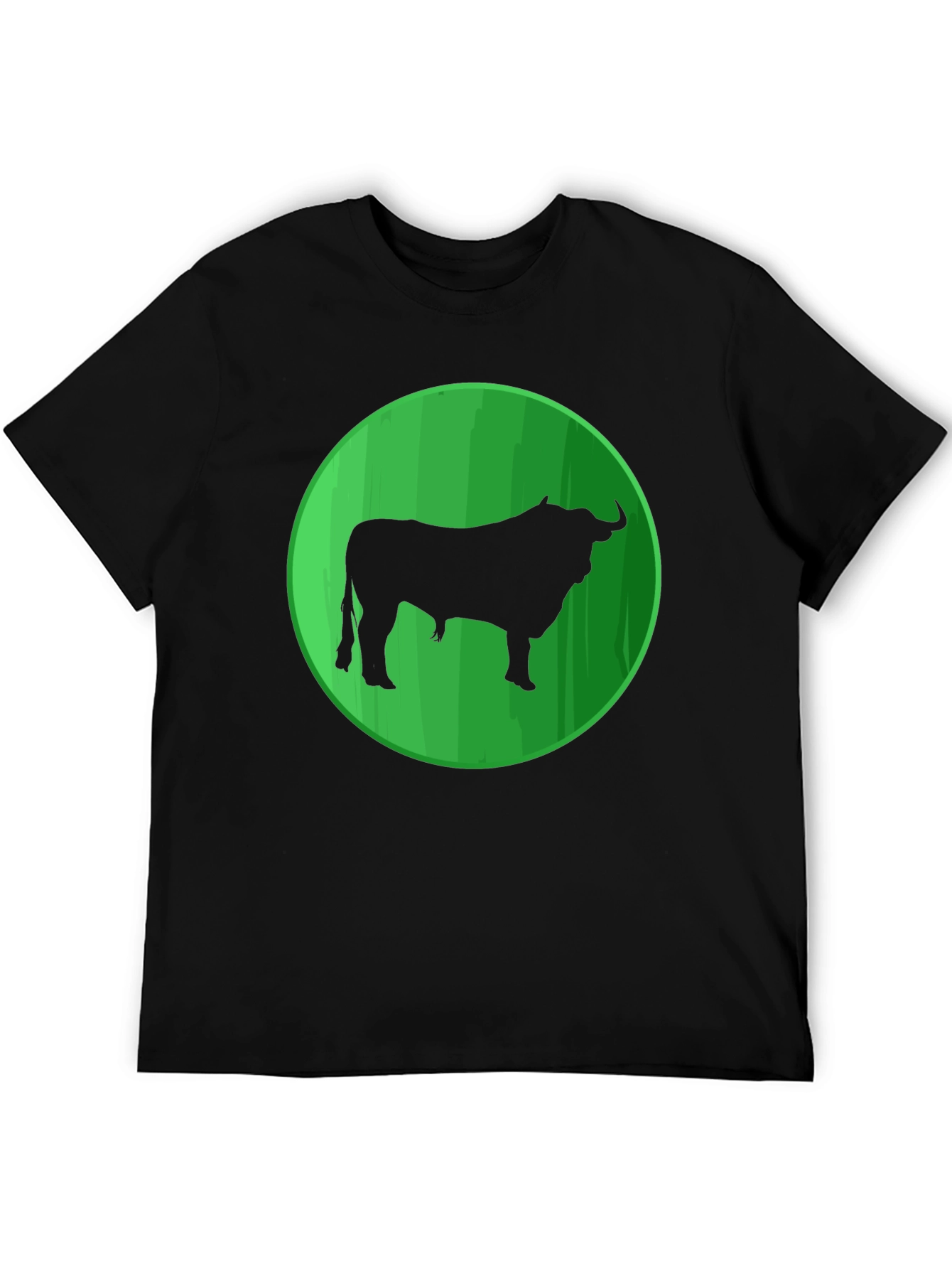 Bull Silhouette Graphic Tee - Mens Black T-Shirt