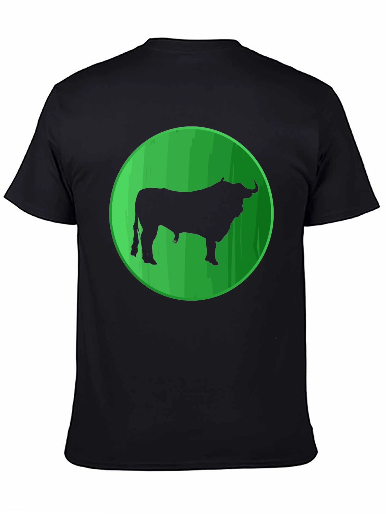 Bull Silhouette Graphic Tee - Mens Black T-Shirt