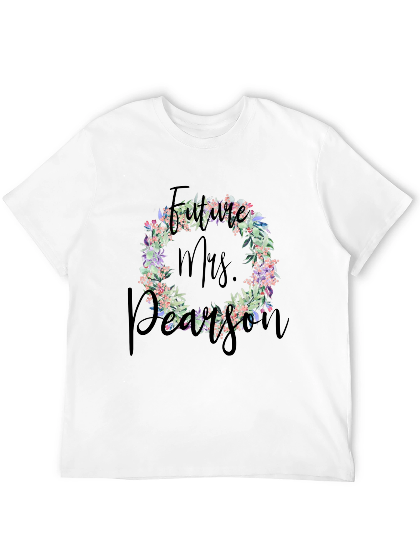 Future Mrs. Floral Wreath T-Shirt