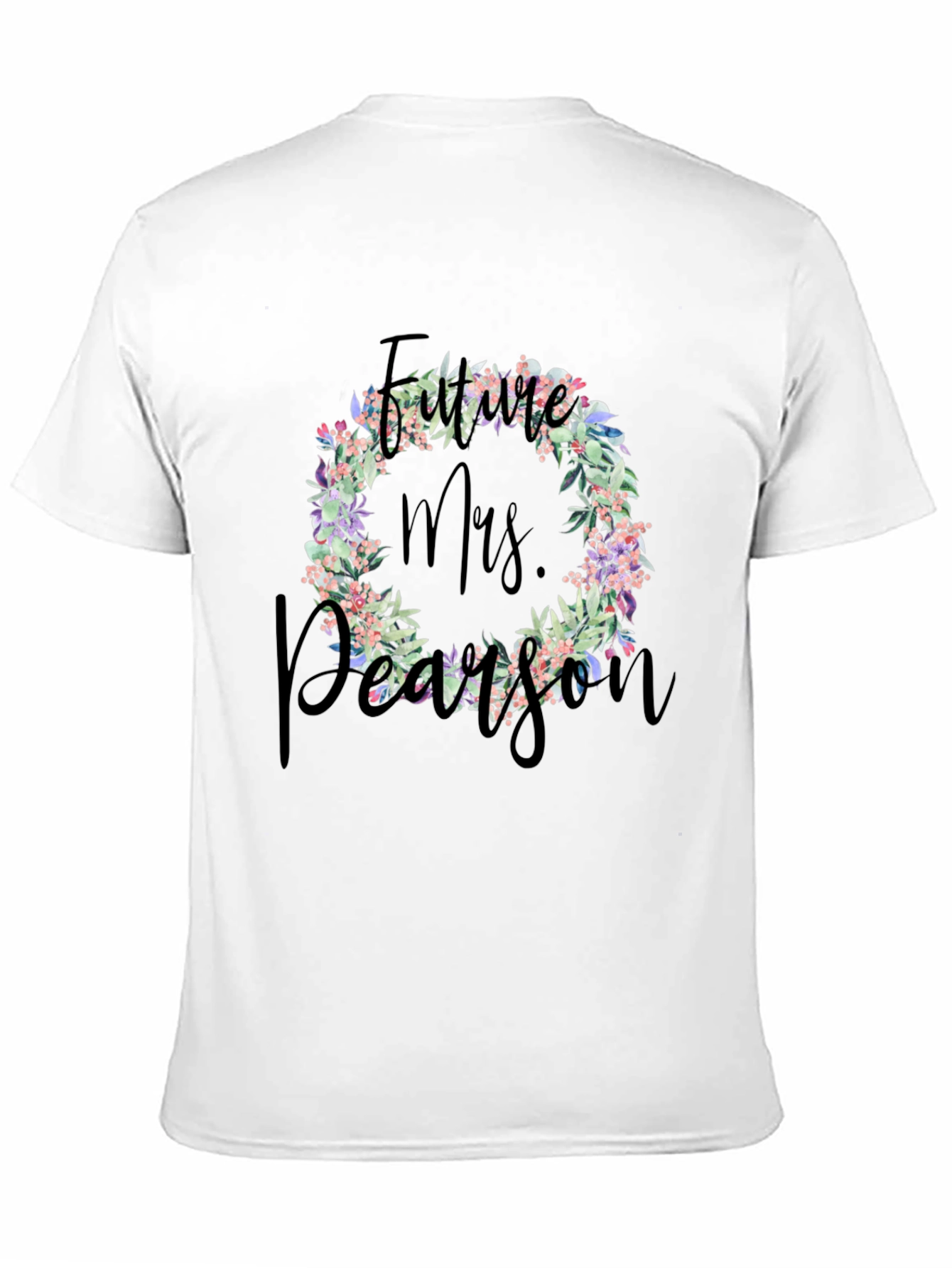 Future Mrs. Floral Wreath T-Shirt