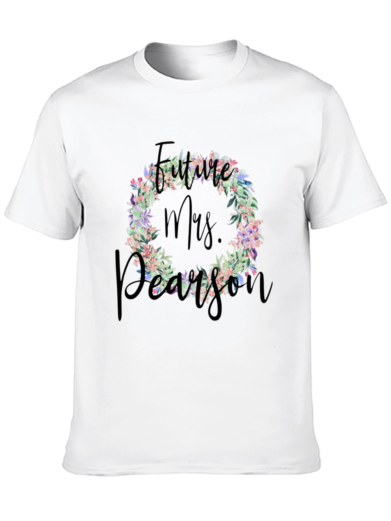 Future Mrs. Floral Wreath T-Shirt