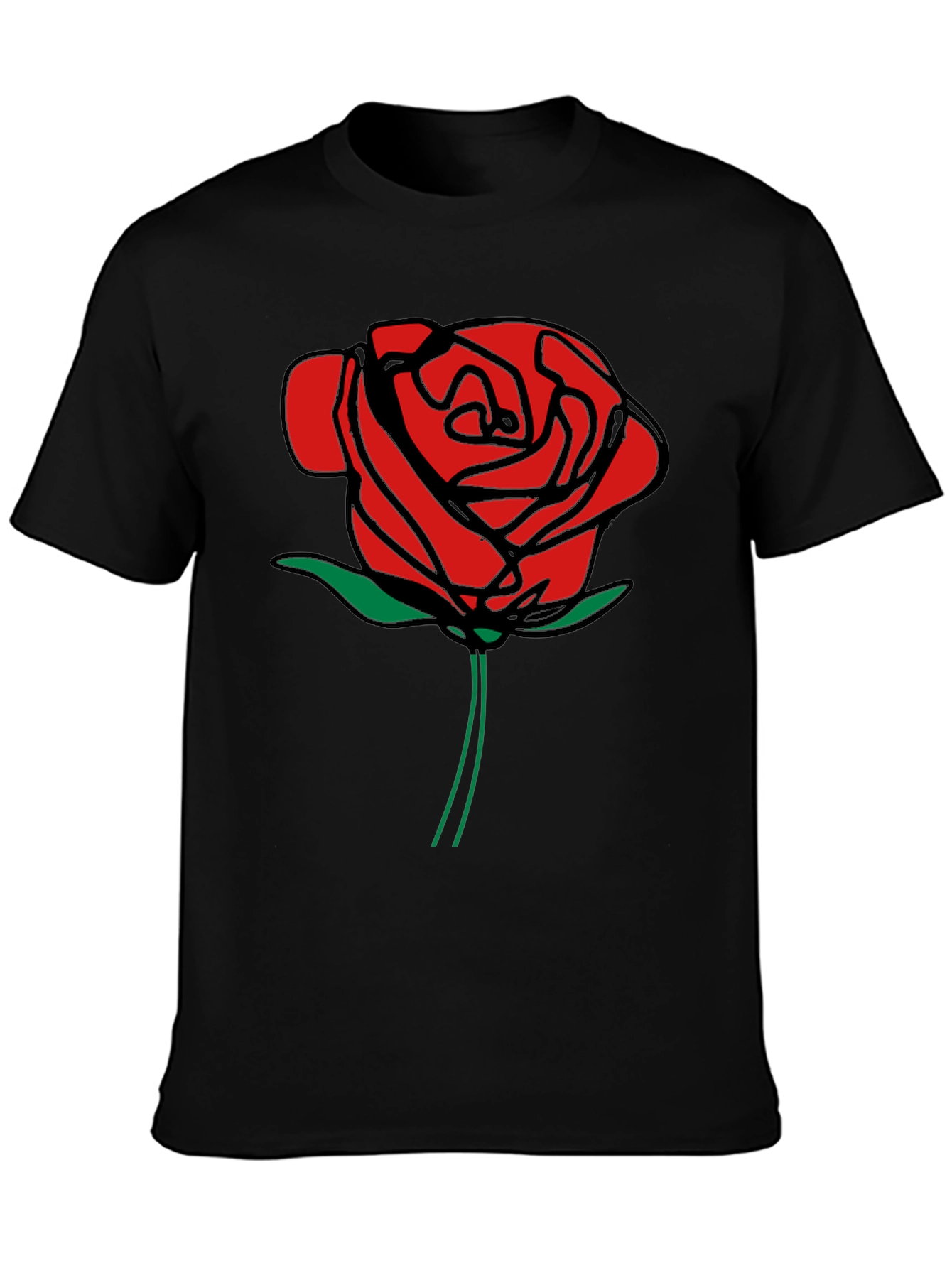 Red Rose Graphic Print T-Shirt