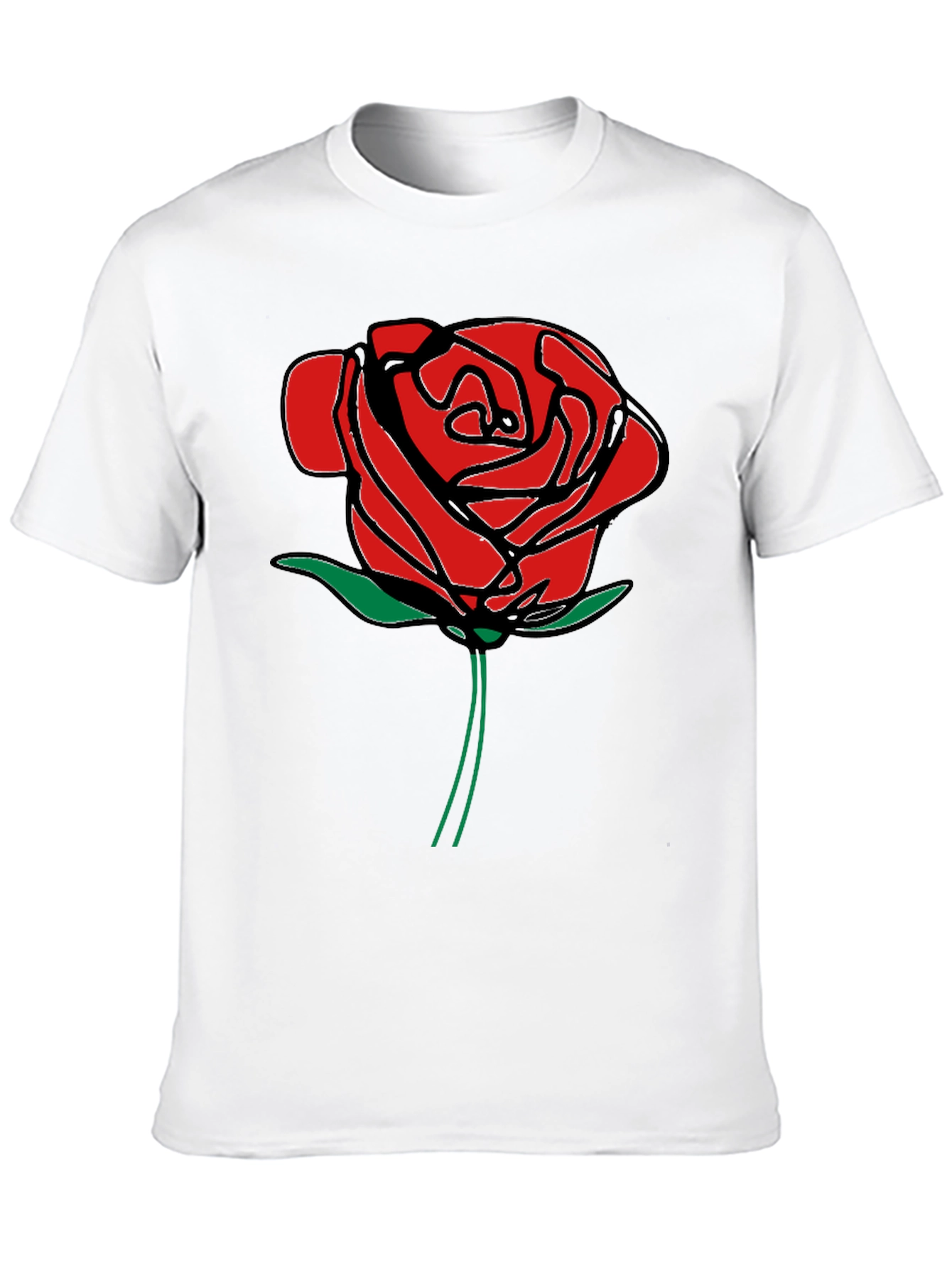 Red Rose Graphic Print T-Shirt