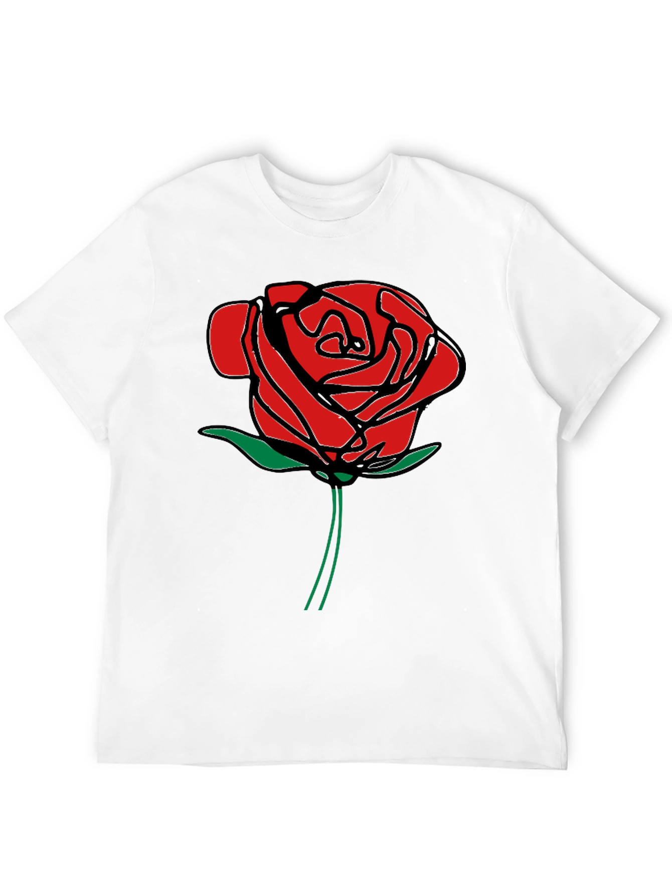 Red Rose Graphic Print T-Shirt