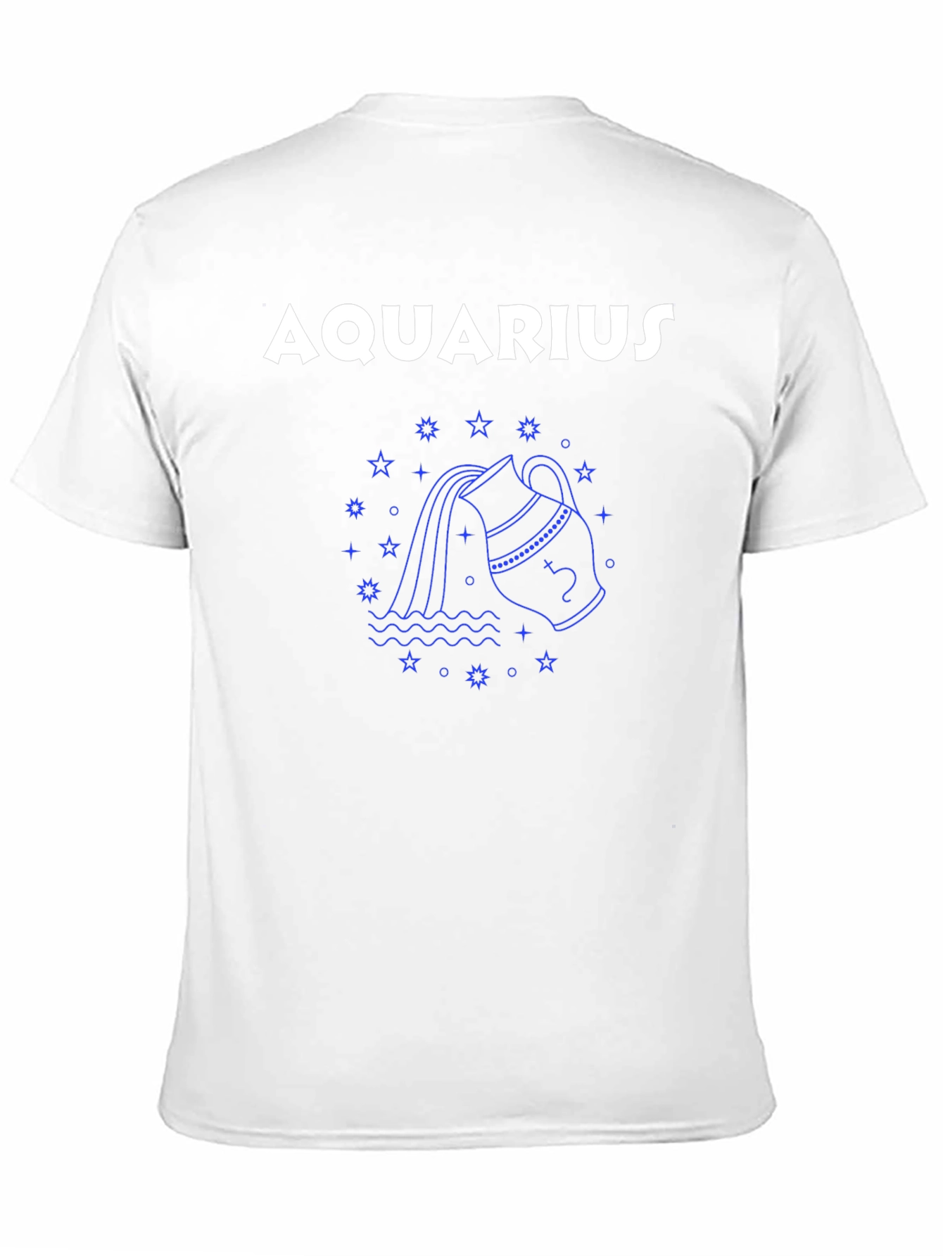 Aquarius Zodiac Graphic Tee - Black Unisex T-Shirt