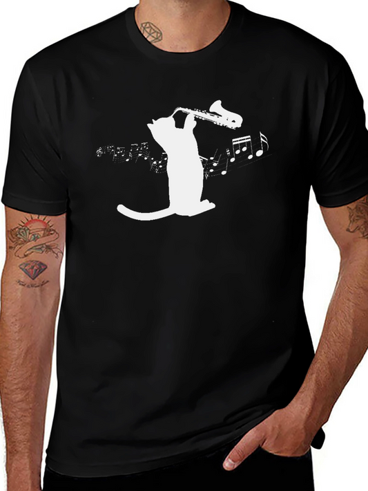 Cool Cat Saxophone Graphic Tee