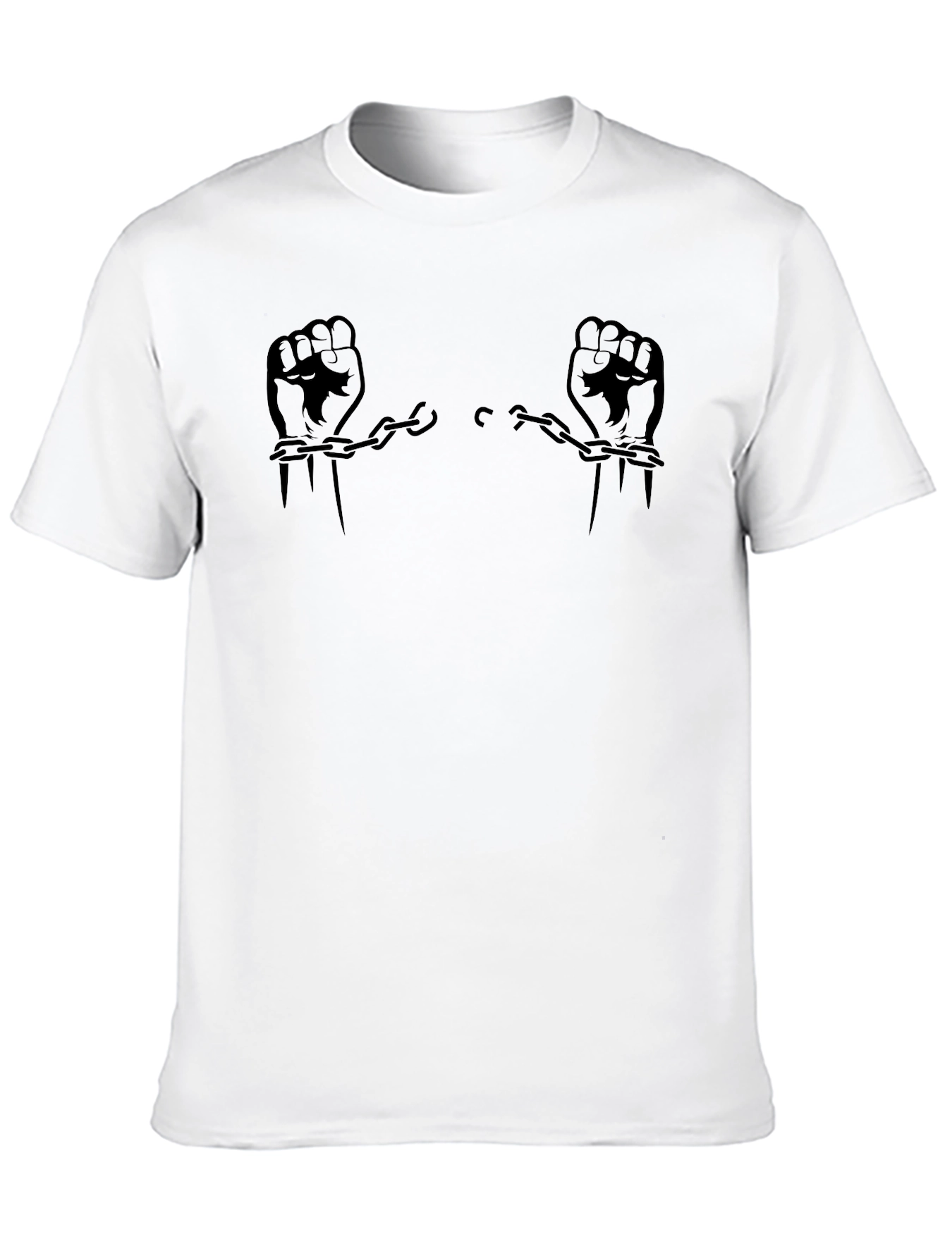 Breaking Chains Fist Graphic T-Shirt - Black