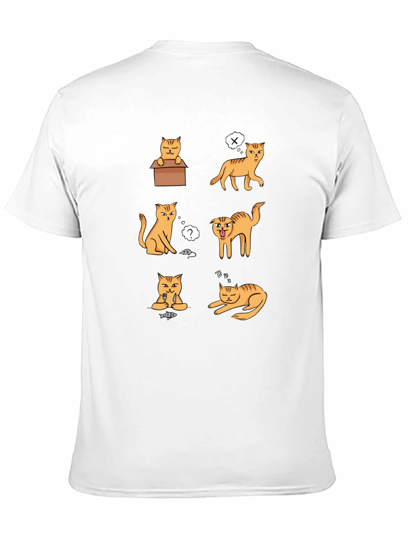 Funny Cats Graphic T-Shirt - Black Cotton Tee