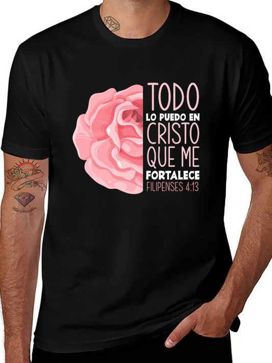 Faith Rose T-Shirt - Philippians 4:13