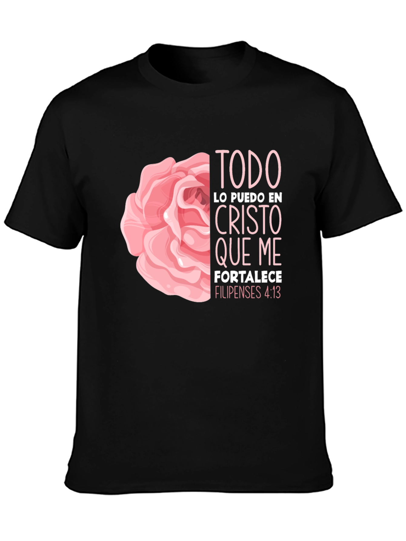 Faith Rose T-Shirt - Philippians 4:13