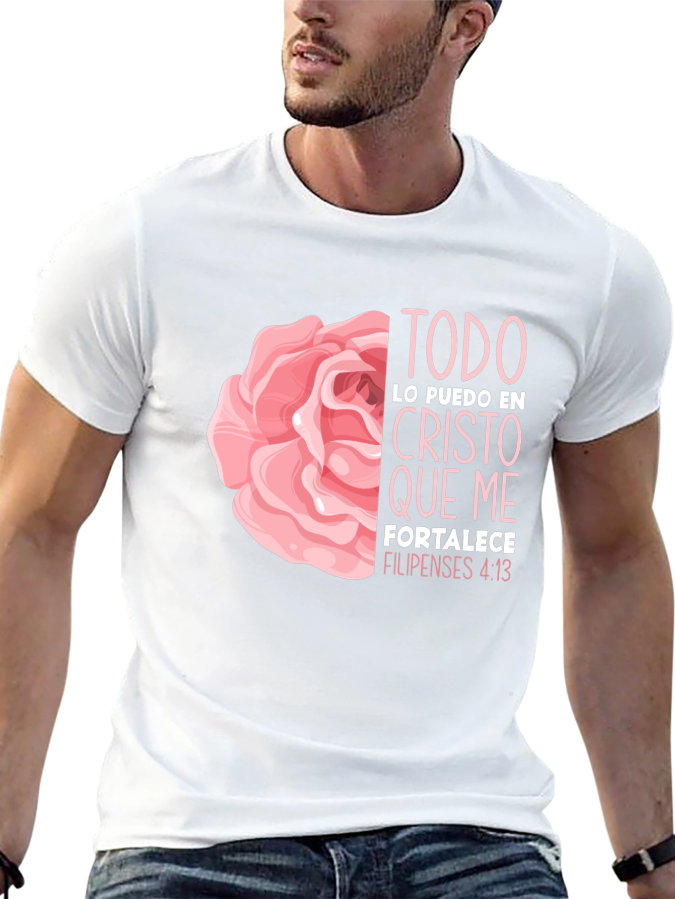 Faith Rose T-Shirt - Philippians 4:13