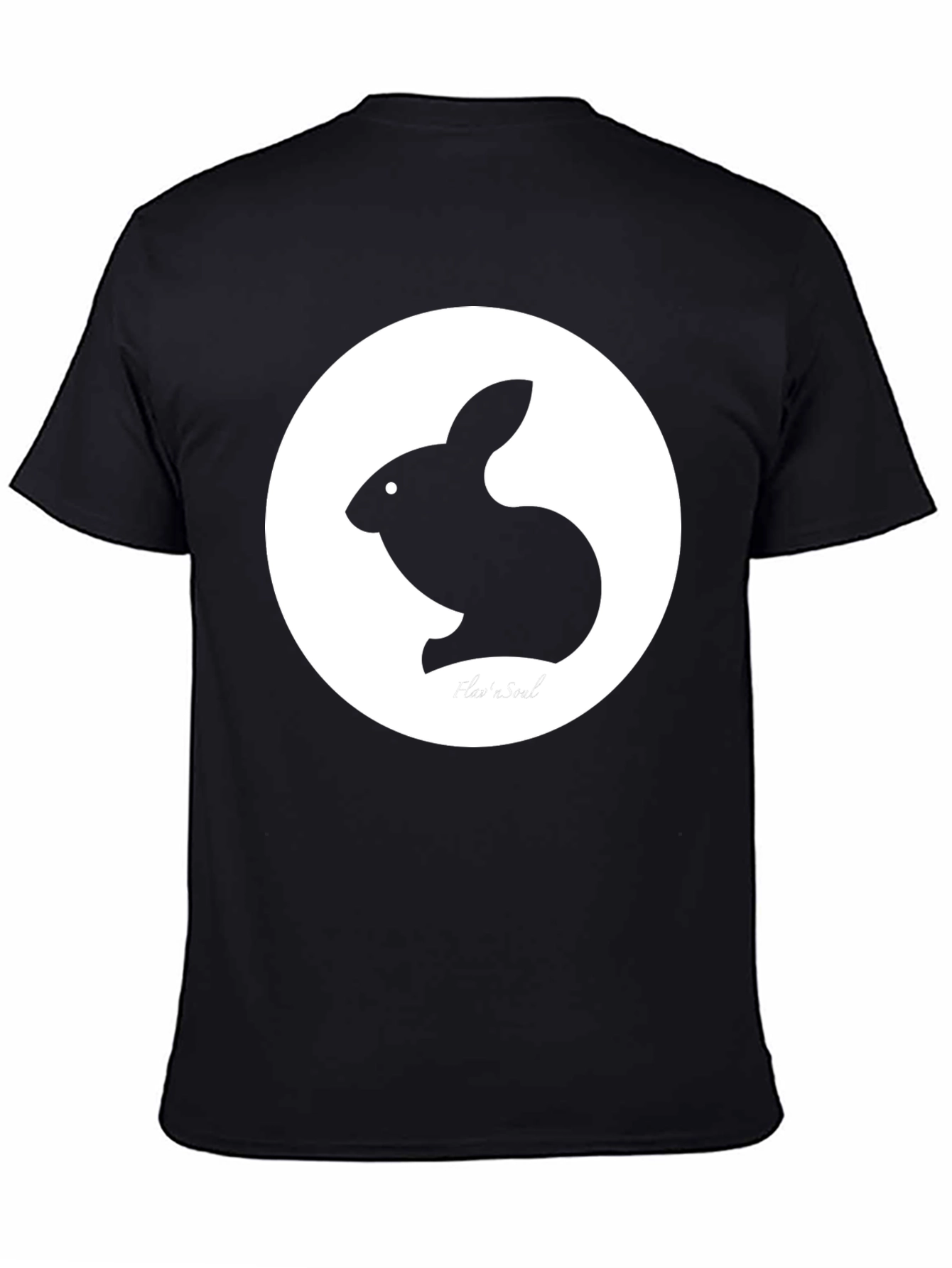 Rabbit Graphic Tee - Black Casual T-Shirt