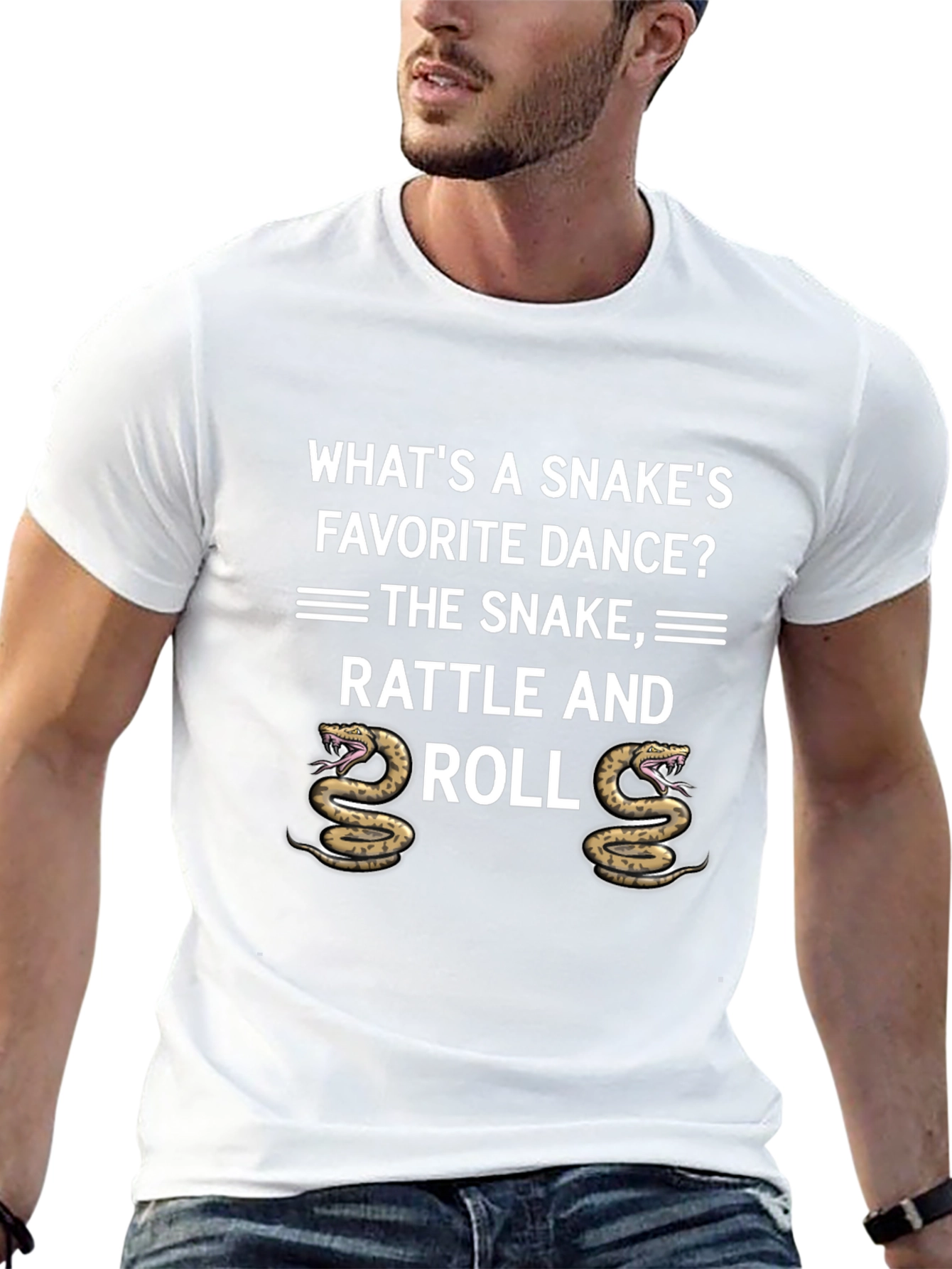 Rattle and Roll Snake Pun Graphic Tee