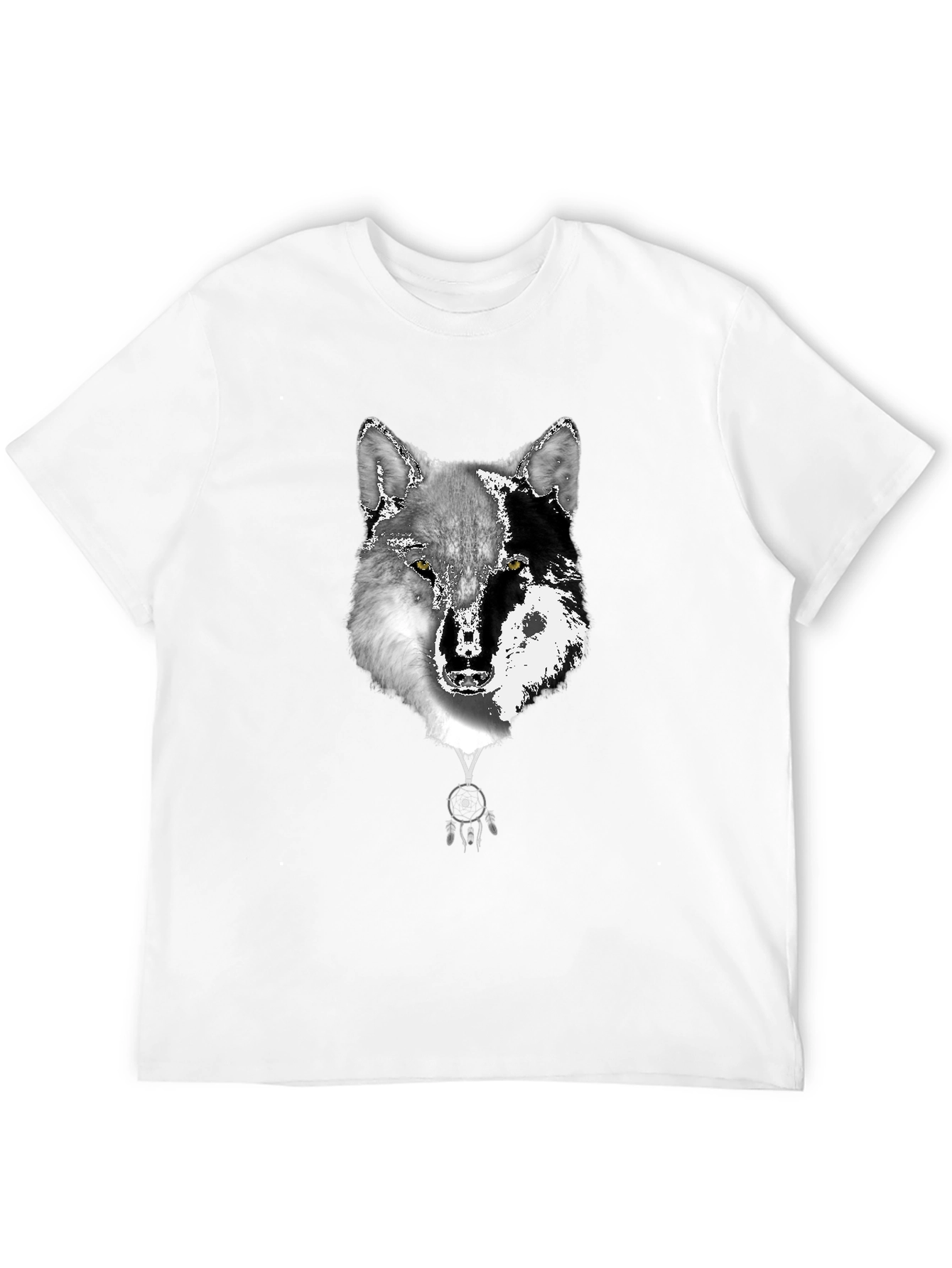 Wolf Dreamcatcher Graphic Tee - Black T-Shirt