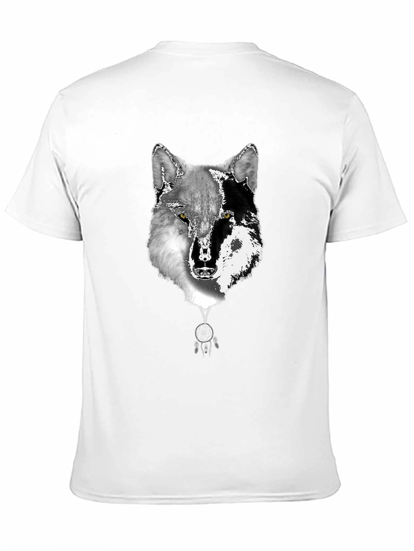 Wolf Dreamcatcher Graphic Tee - Black T-Shirt