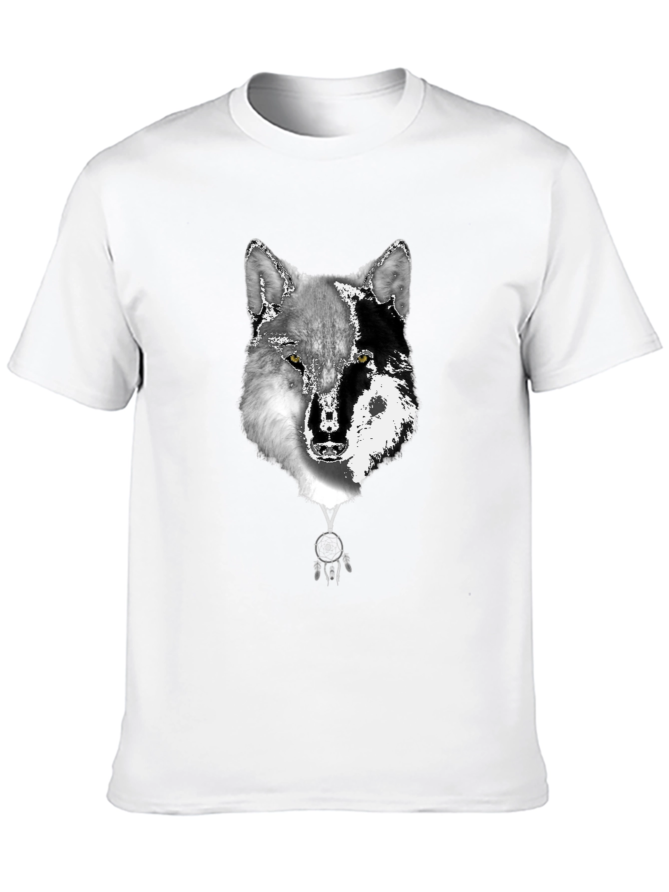 Wolf Dreamcatcher Graphic Tee - Black T-Shirt