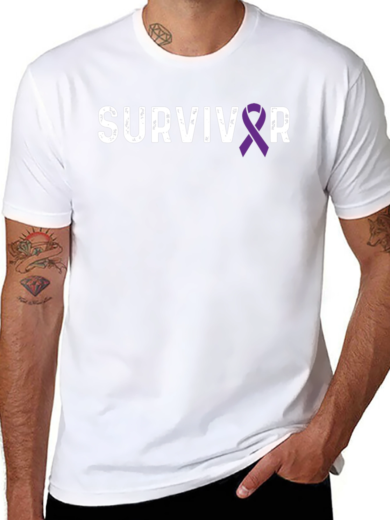 Survivor Ribbon T-Shirt - Awareness & Support