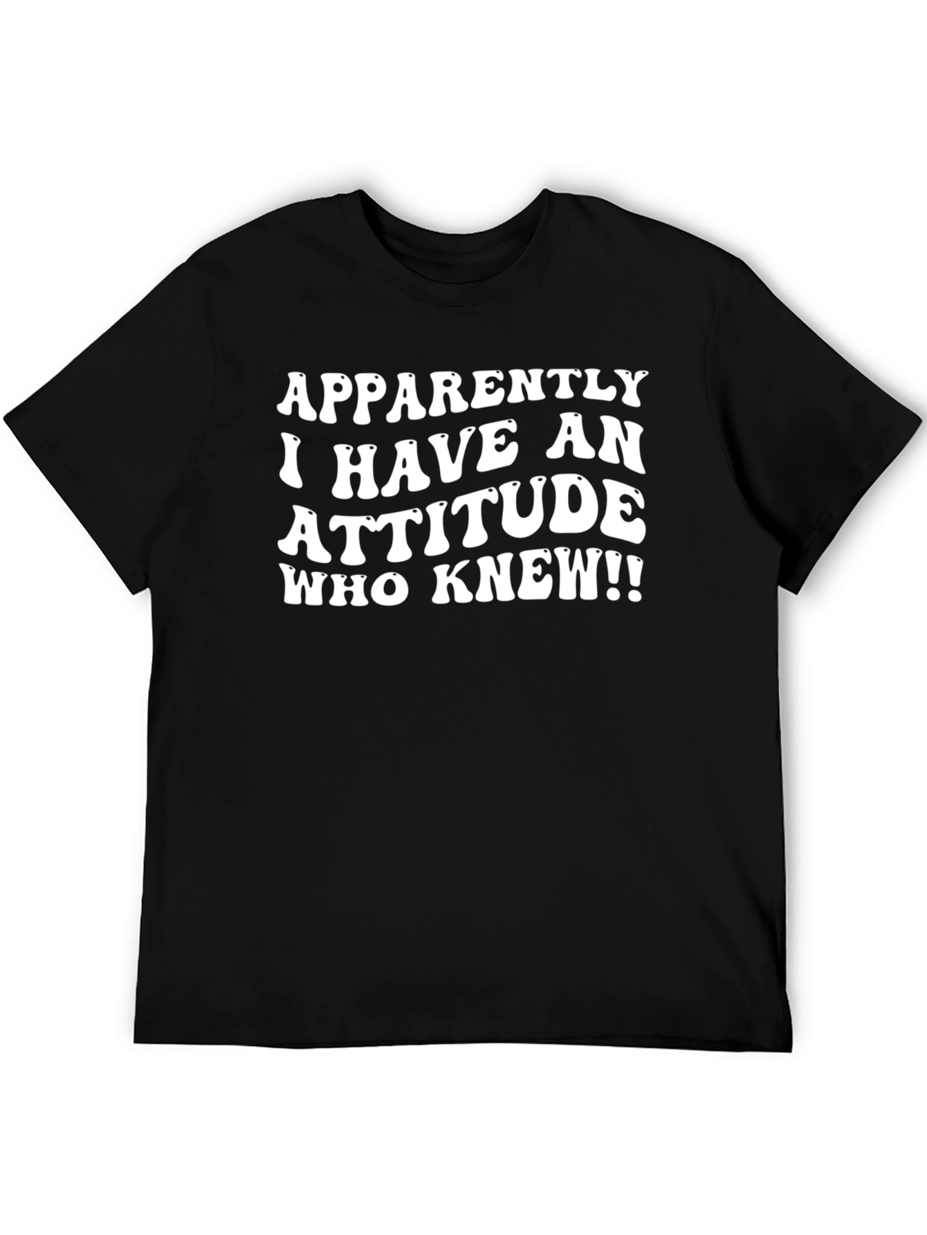 Attitude Slogan Black T-Shirt
